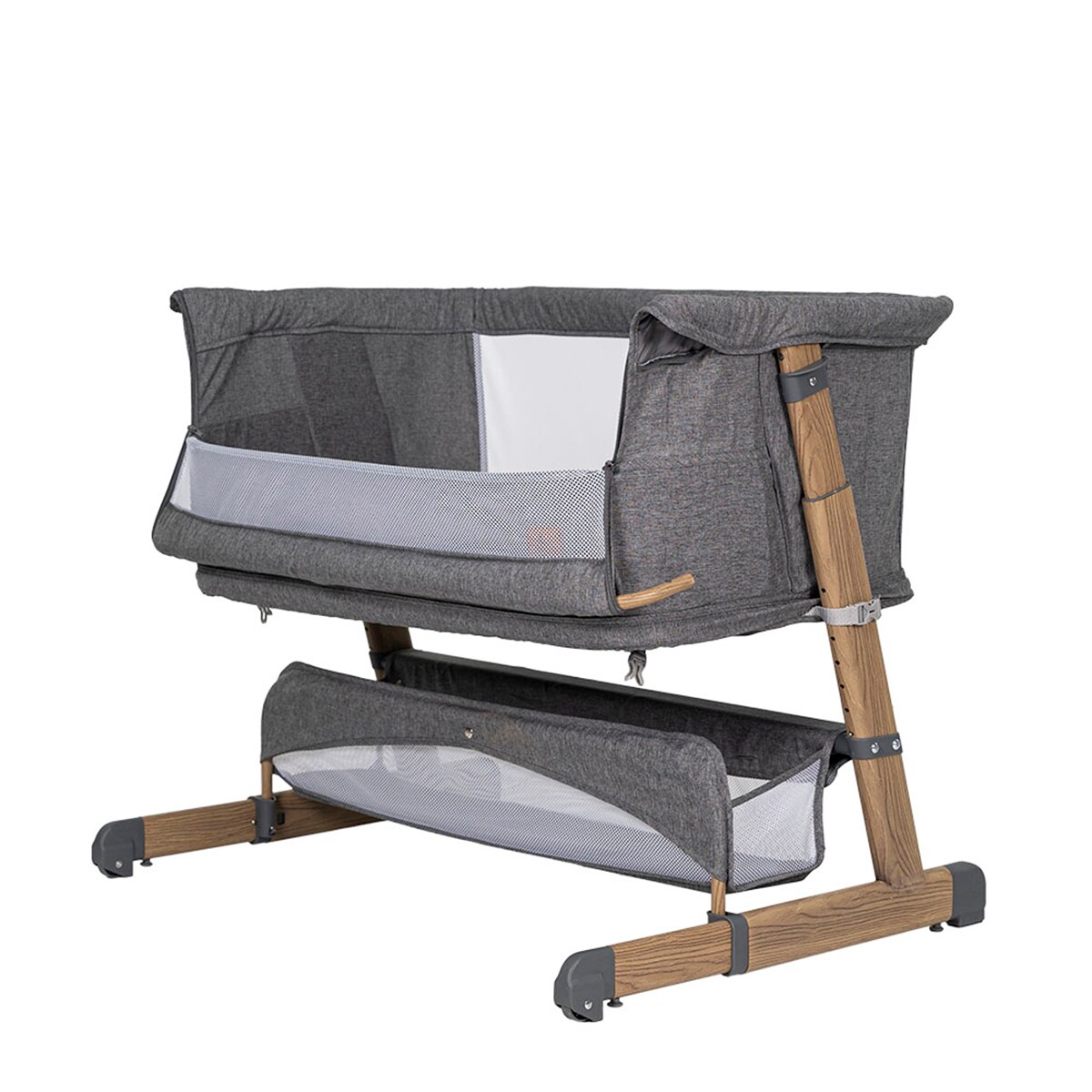 Mini Berço Evolutivo Somni 4 em 1 Cinzento-10