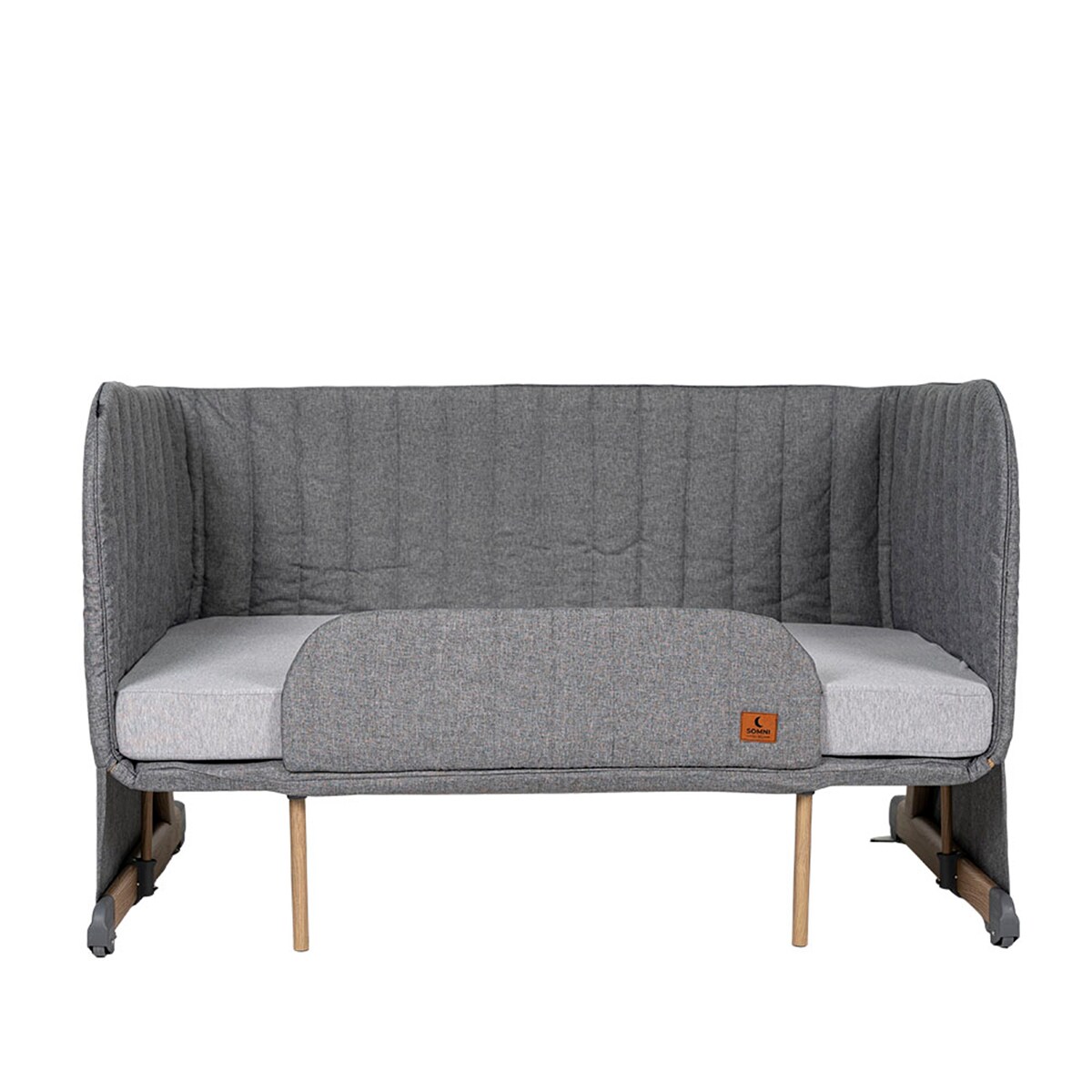 Mini Berço Evolutivo Somni 4 em 1 Cinzento-15