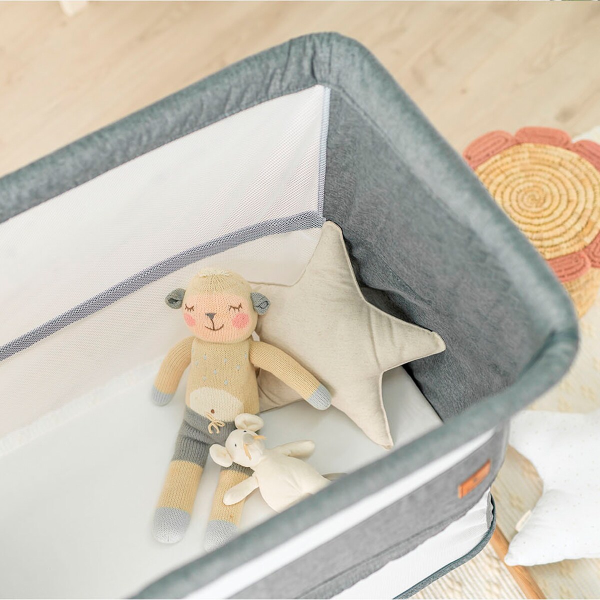 Mini Berço Evolutivo Somni 4 em 1 Cinzento-22