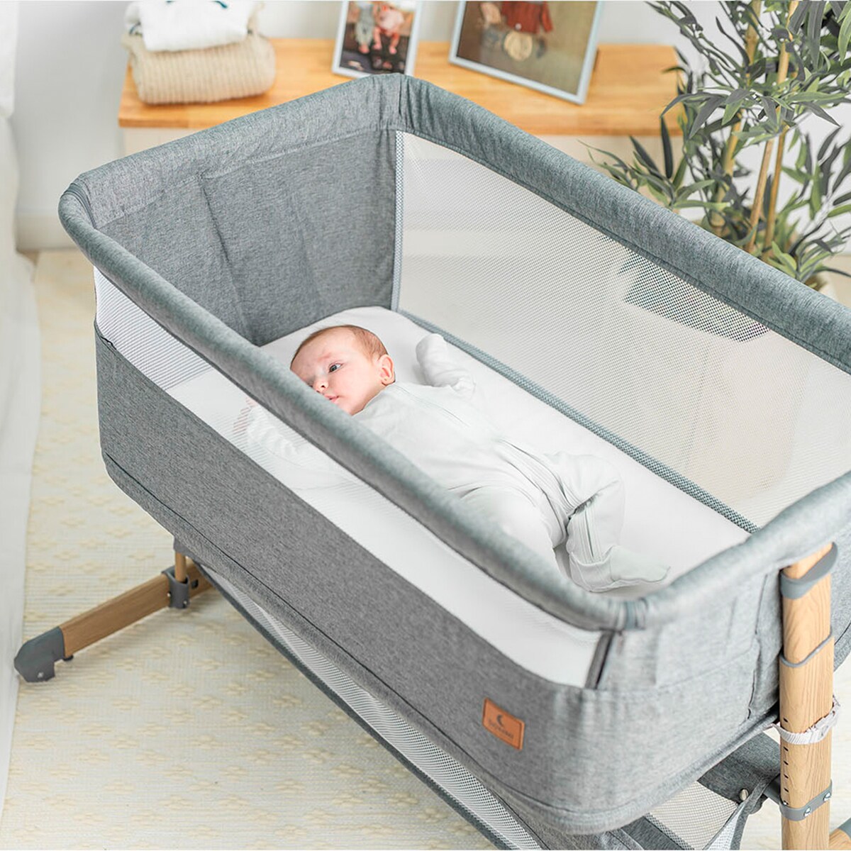 Mini Berço Evolutivo Somni 4 em 1 Cinzento-23