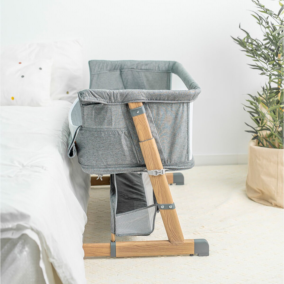 Mini Berço Evolutivo Somni 4 em 1 Cinzento-25