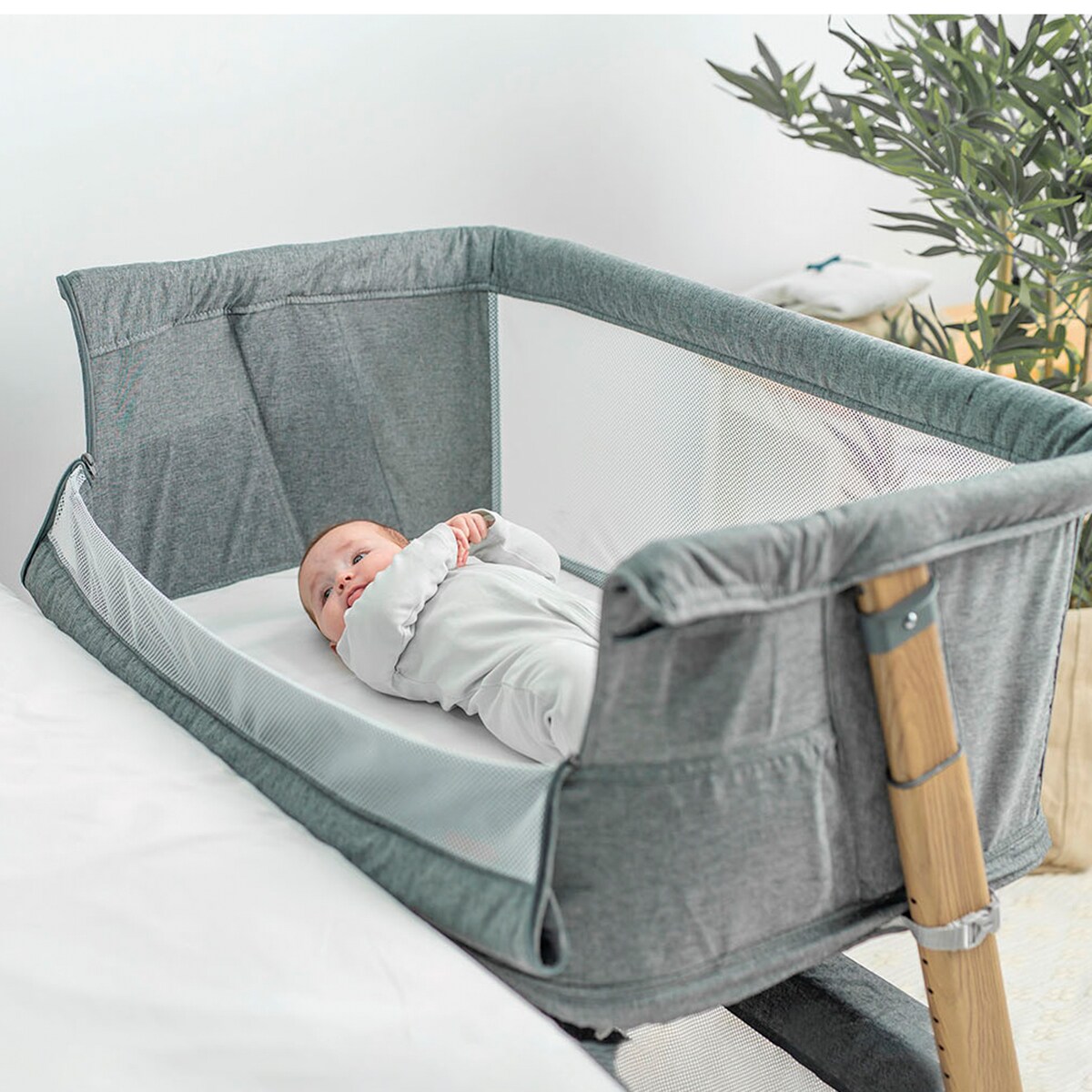 Mini Berço Evolutivo Somni 4 em 1 Cinzento-27