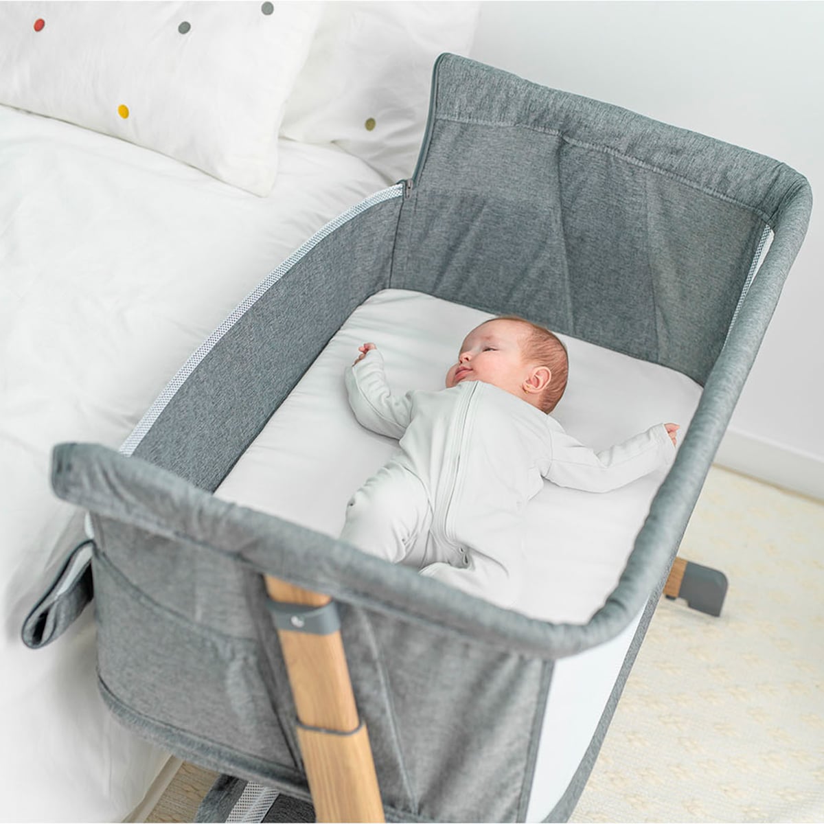 Mini Berço Evolutivo Somni 4 em 1 Cinzento-28