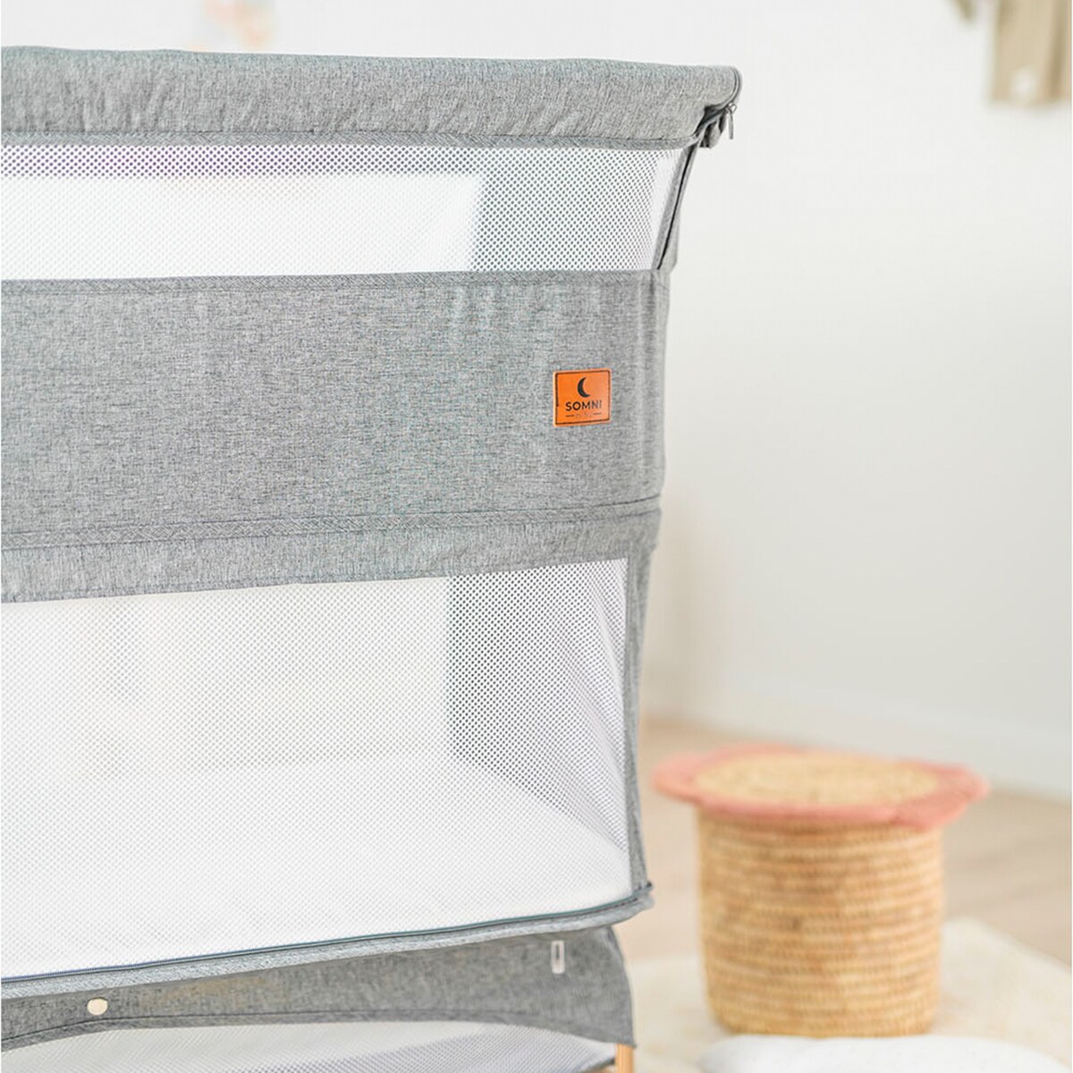 Mini Berço Evolutivo Somni 4 em 1 Cinzento-31