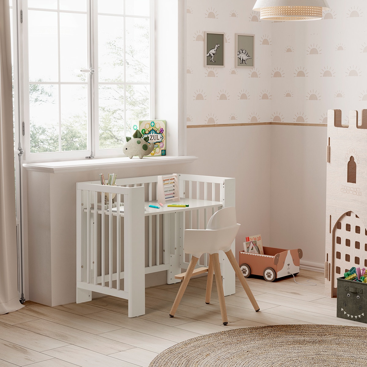 Minicuna colecho evolutiva (90 x 50 cm) Micuna Converbaby - Blanco Blanco-3