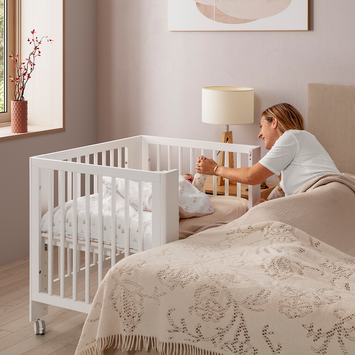 Minicuna colecho evolutiva (90 x 50 cm) Micuna Converbaby - Blanco Blanco-5