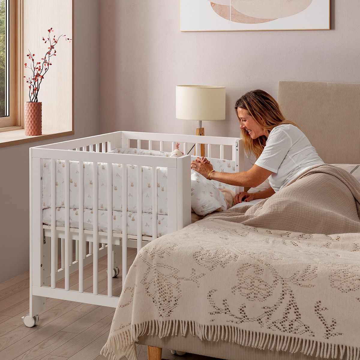 Minicuna colecho evolutiva (90 x 50 cm) Micuna Converbaby - Blanco Blanco-6