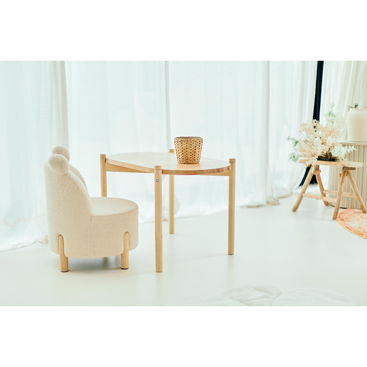 Mini Berço Evolutivo Teddy Conversível em Mesa Bege-15
