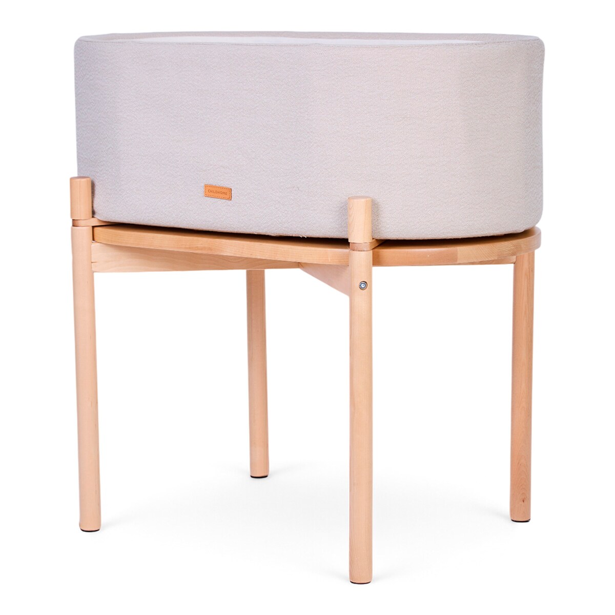 Minicuna Evolutiva Childhome Efecto Lino Beige-7