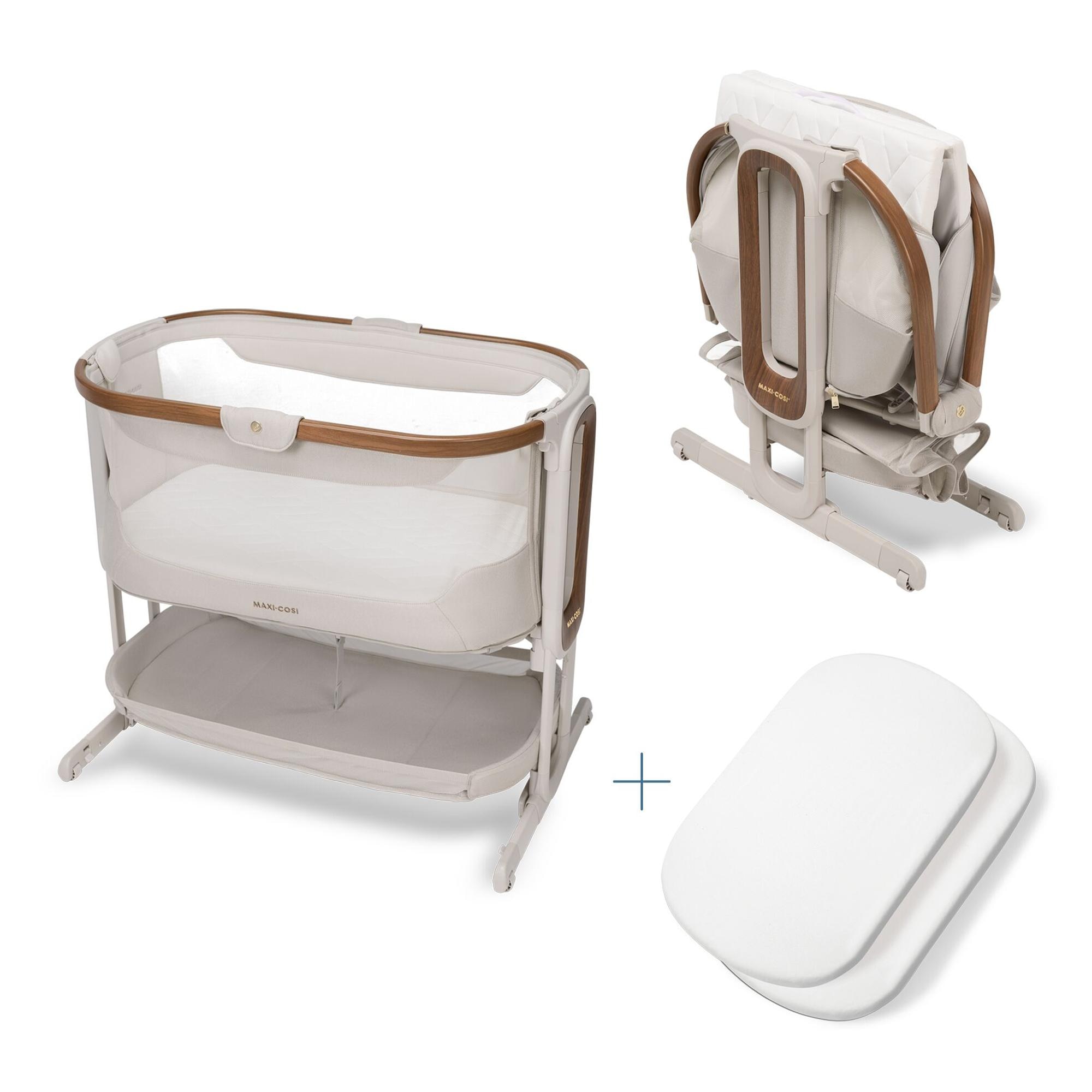 Berço de Co-Sleeping Iora Pro, 0-6 Meses, 0-86 cm, <9 Kg Bege-17