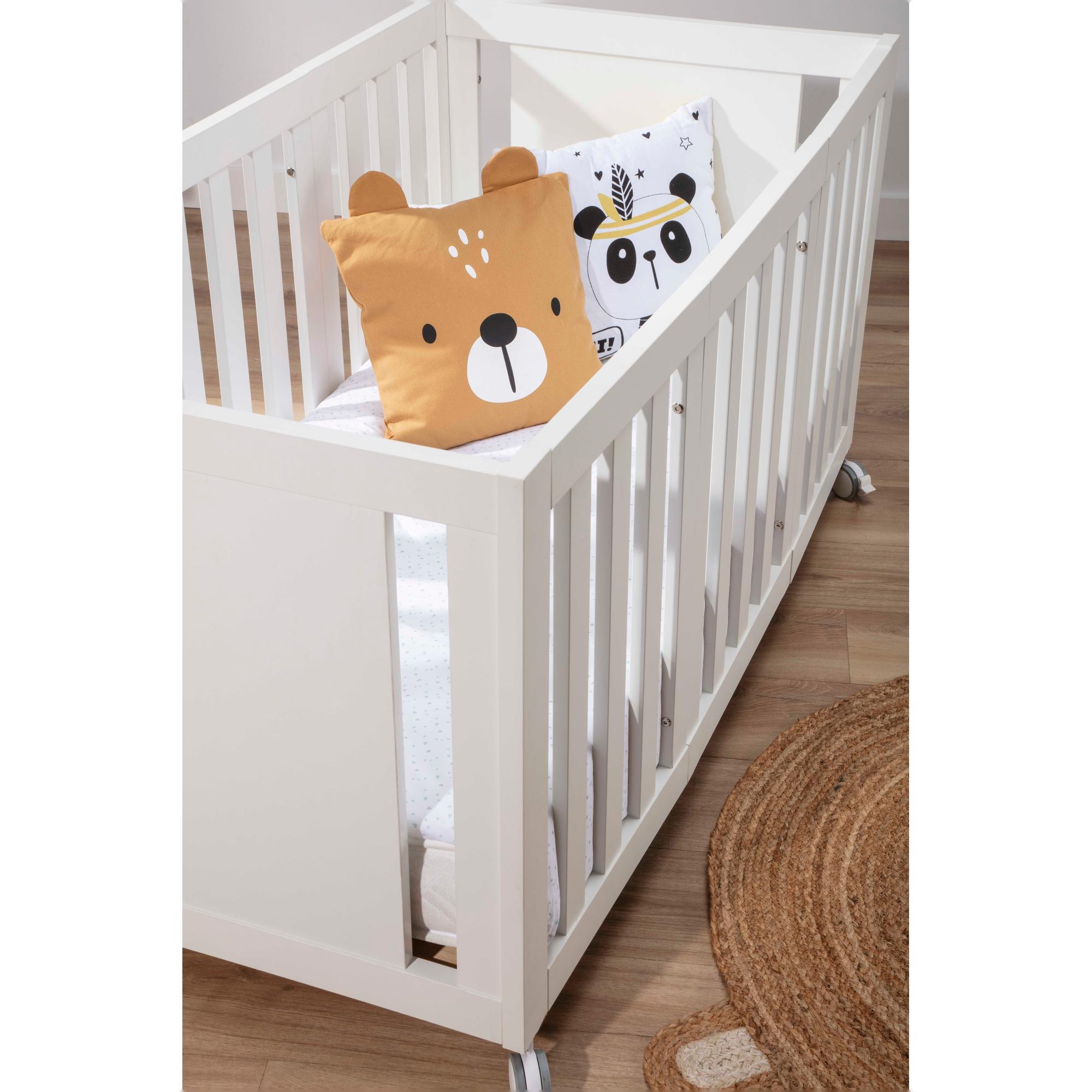 Miniberço Evolutivo para Berço e Cama (90x50 ? 140x70 cm) Ikid Palermo Branco-2