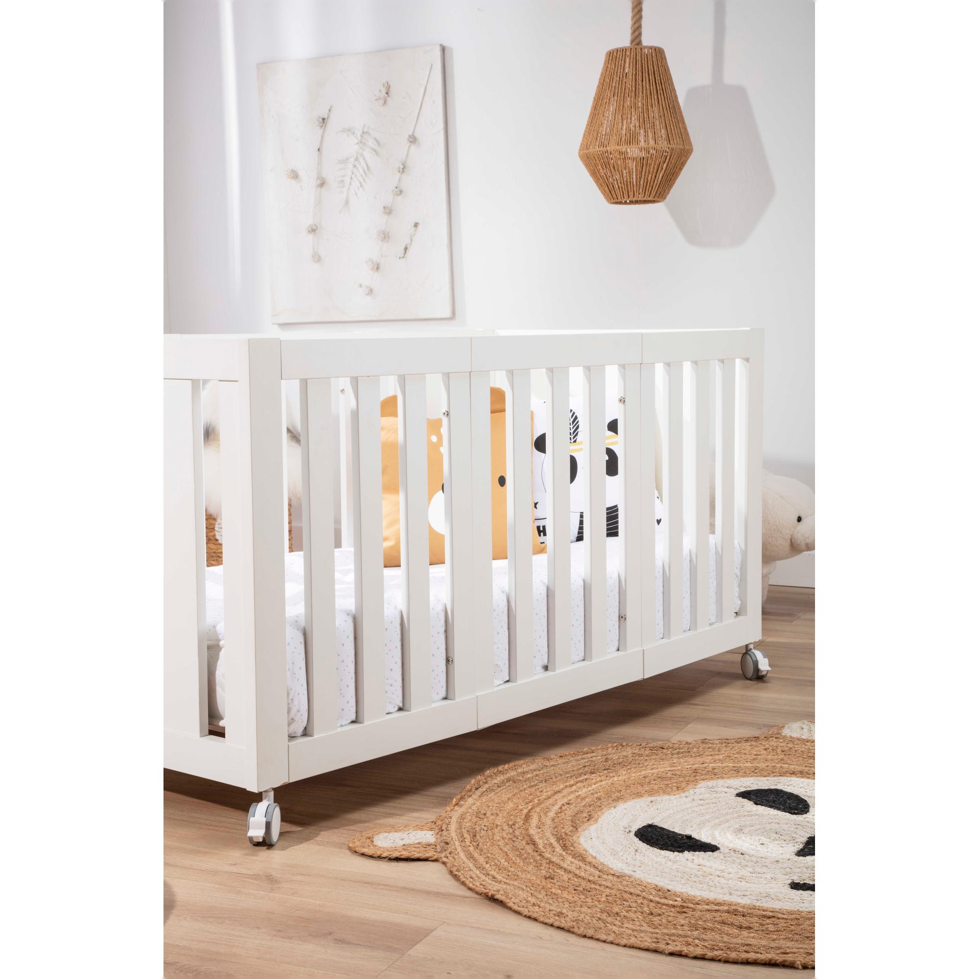 Miniberço Evolutivo para Berço e Cama (90x50 ? 140x70 cm) Ikid Palermo Branco-3