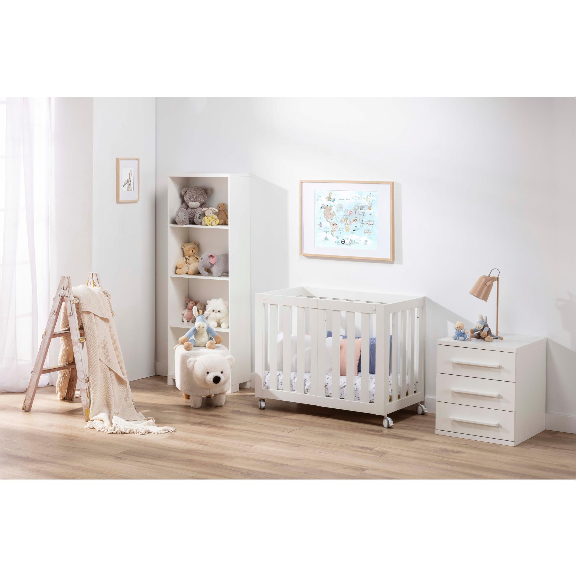 Miniberço Evolutivo para Berço e Cama (90x50 ? 140x70 cm) Ikid Palermo Branco-10