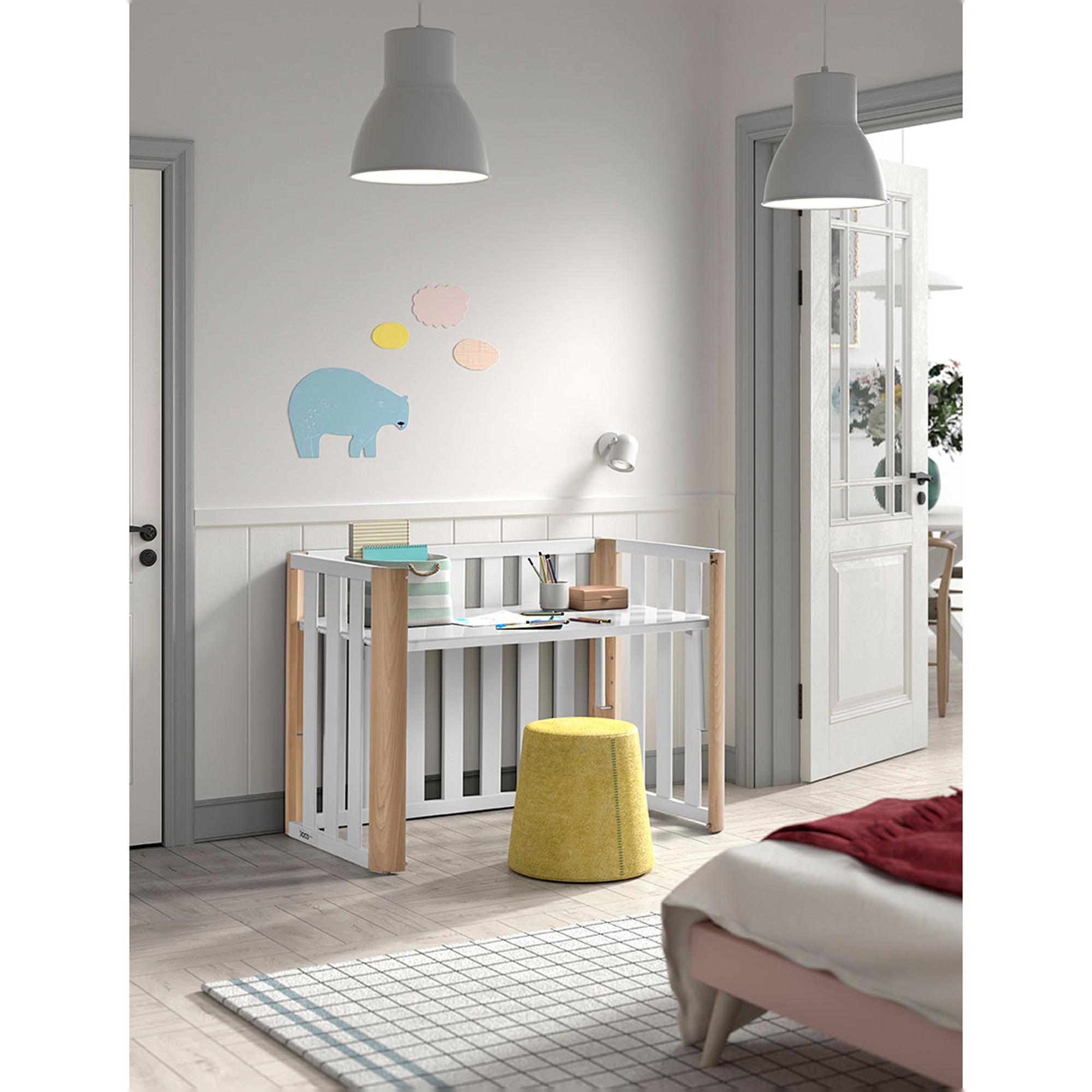 Minicuna de colecho (50 x 90 cm.) Cotinfant Doco Sleeping + colchón Air-foam + Silva camel - Natural Natural-5