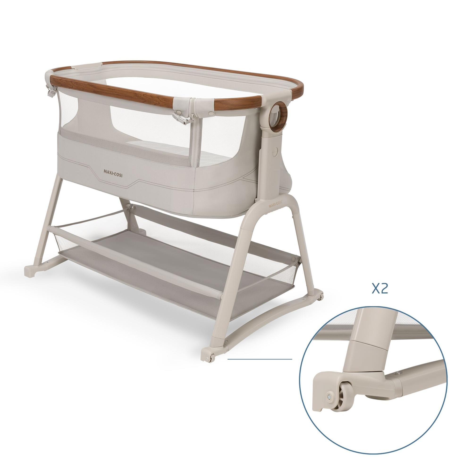 Berço de Co-Sleeping Iora Plus, 0-9 Kg, 0-6 Meses Bege-4