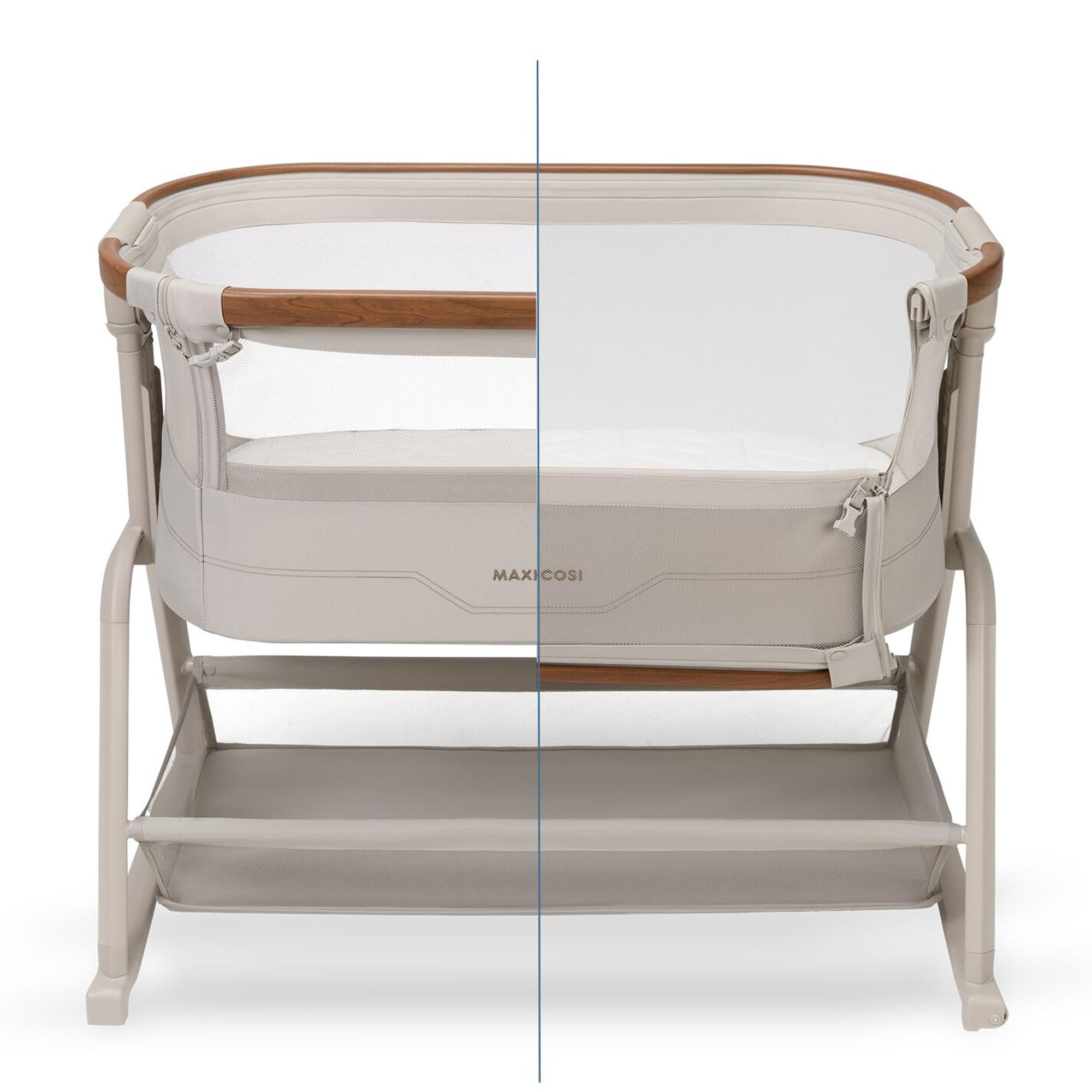 Berço de Co-Sleeping Iora Plus, 0-9 Kg, 0-6 Meses Bege-5