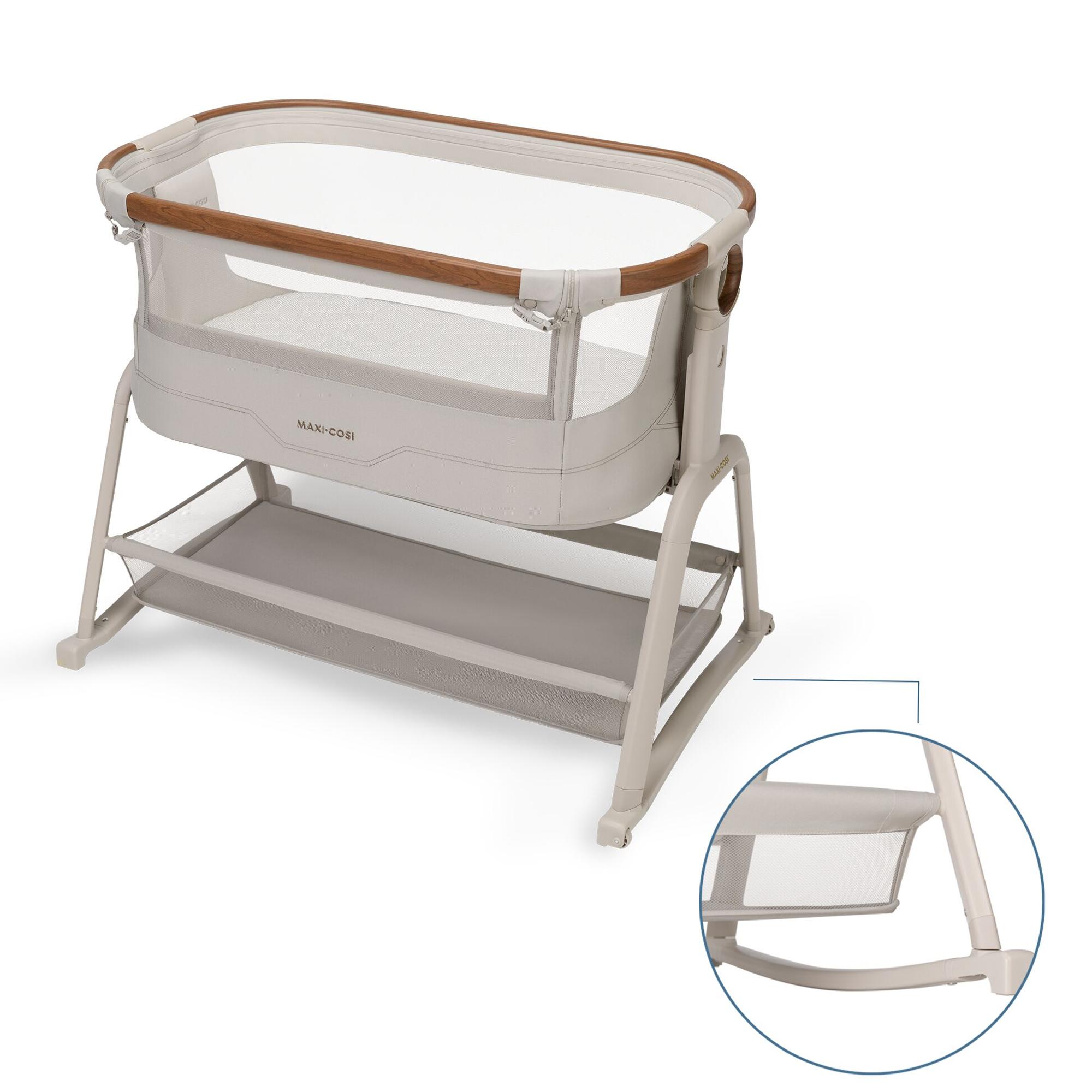 Berço de Co-Sleeping Iora Plus, 0-9 Kg, 0-6 Meses Bege-12