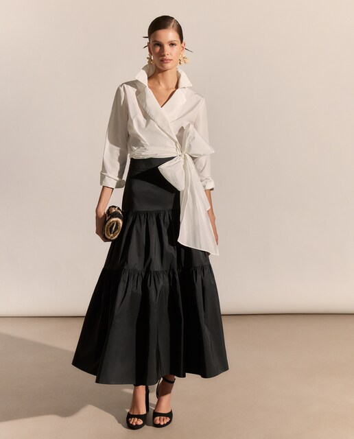Blusa solapas lazo