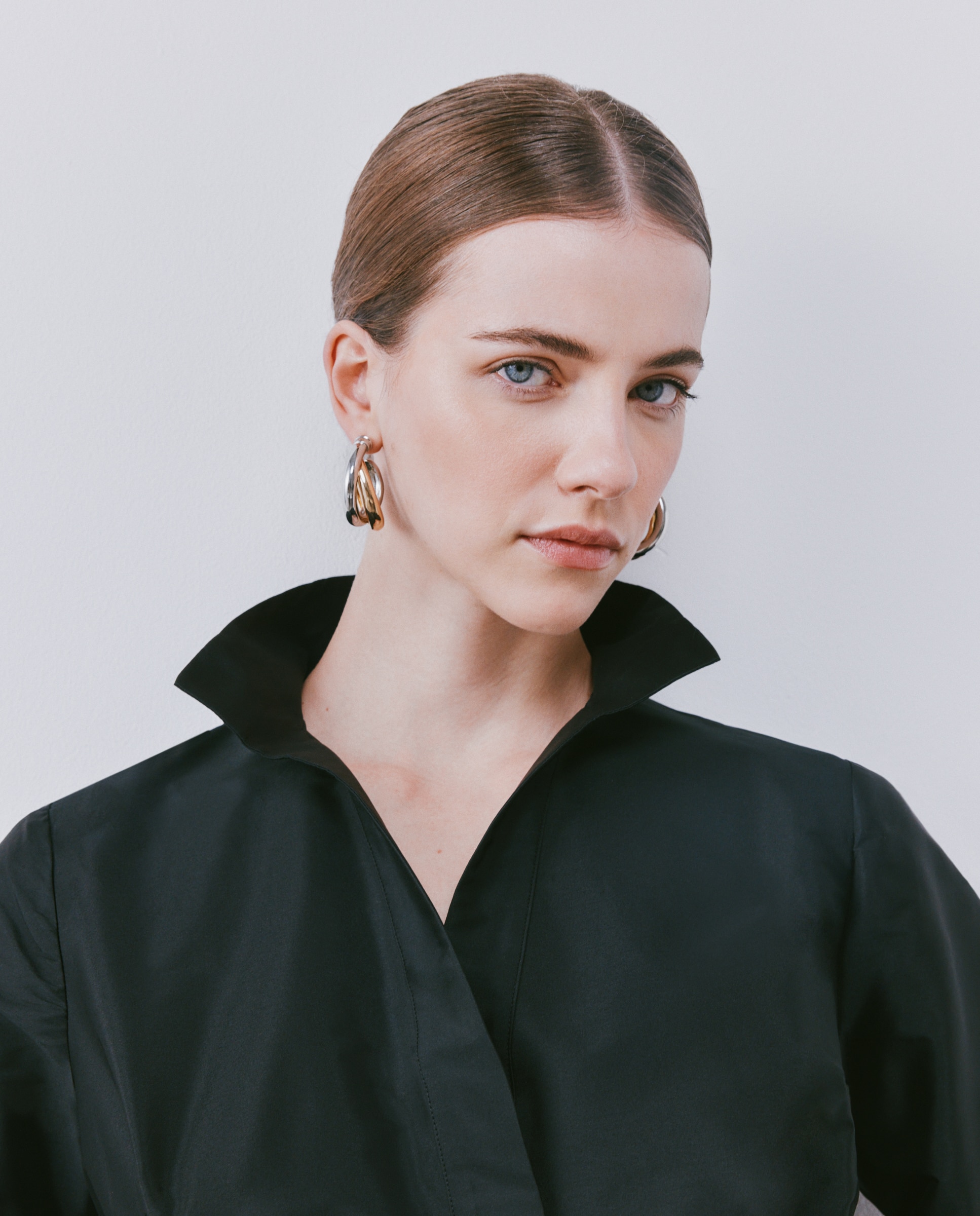 Blusa de tafetán manga francesa - Woman Fiesta El Corte Inglés - Negro Negro-4