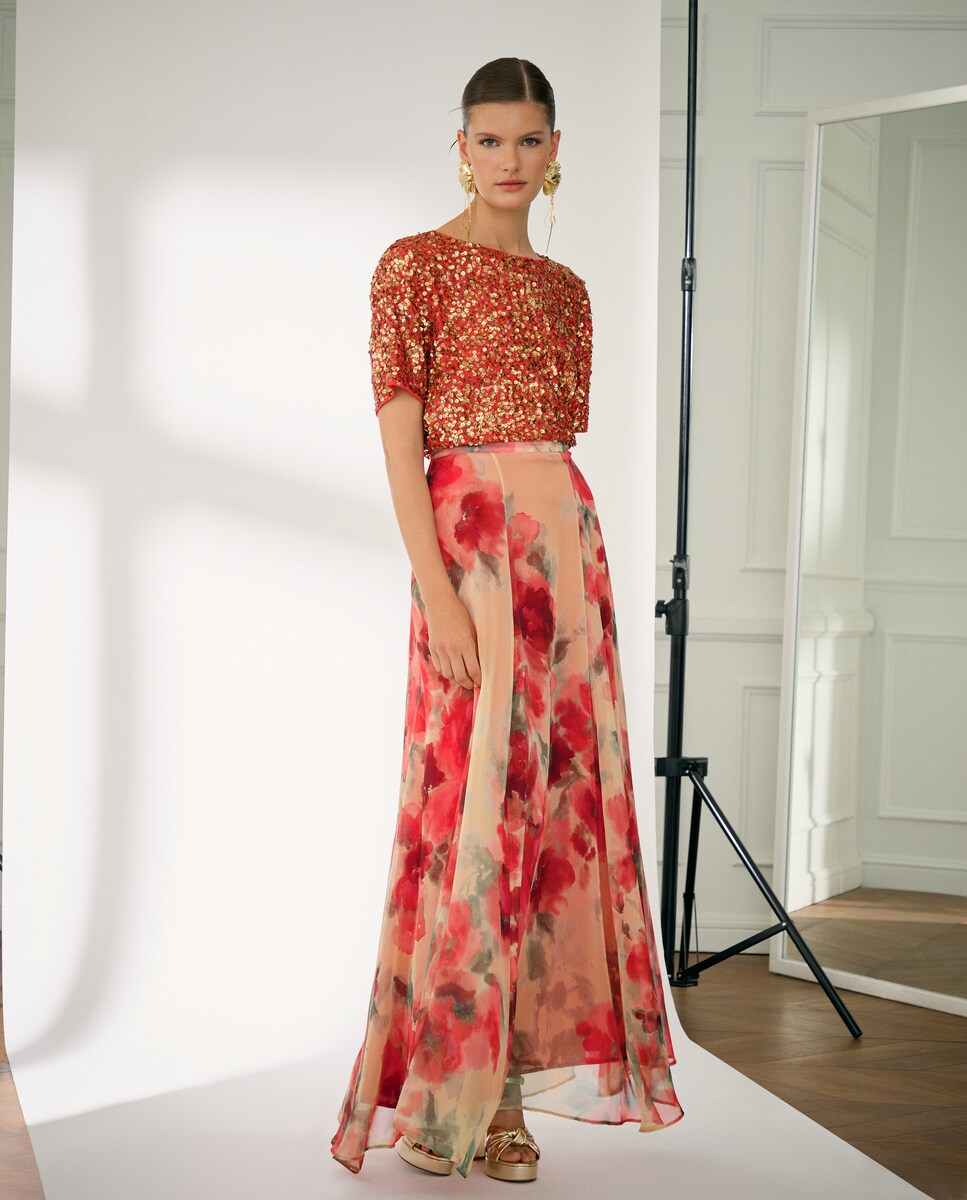 Top de manga corta de mujer · Woman Fiesta El Corte Inglés · El