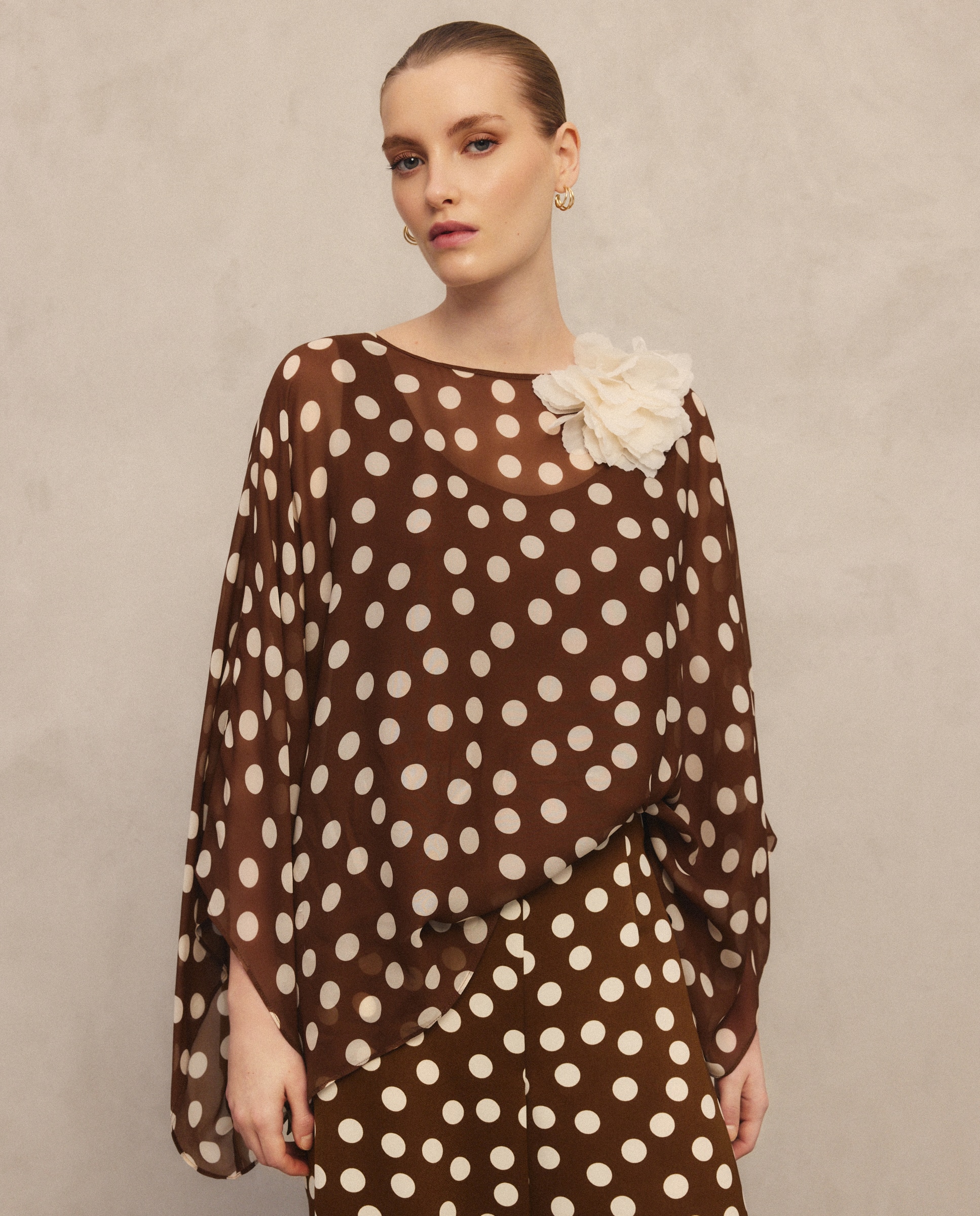 Imagem 0 de Top Kaftan com Estampado às Bolinhas