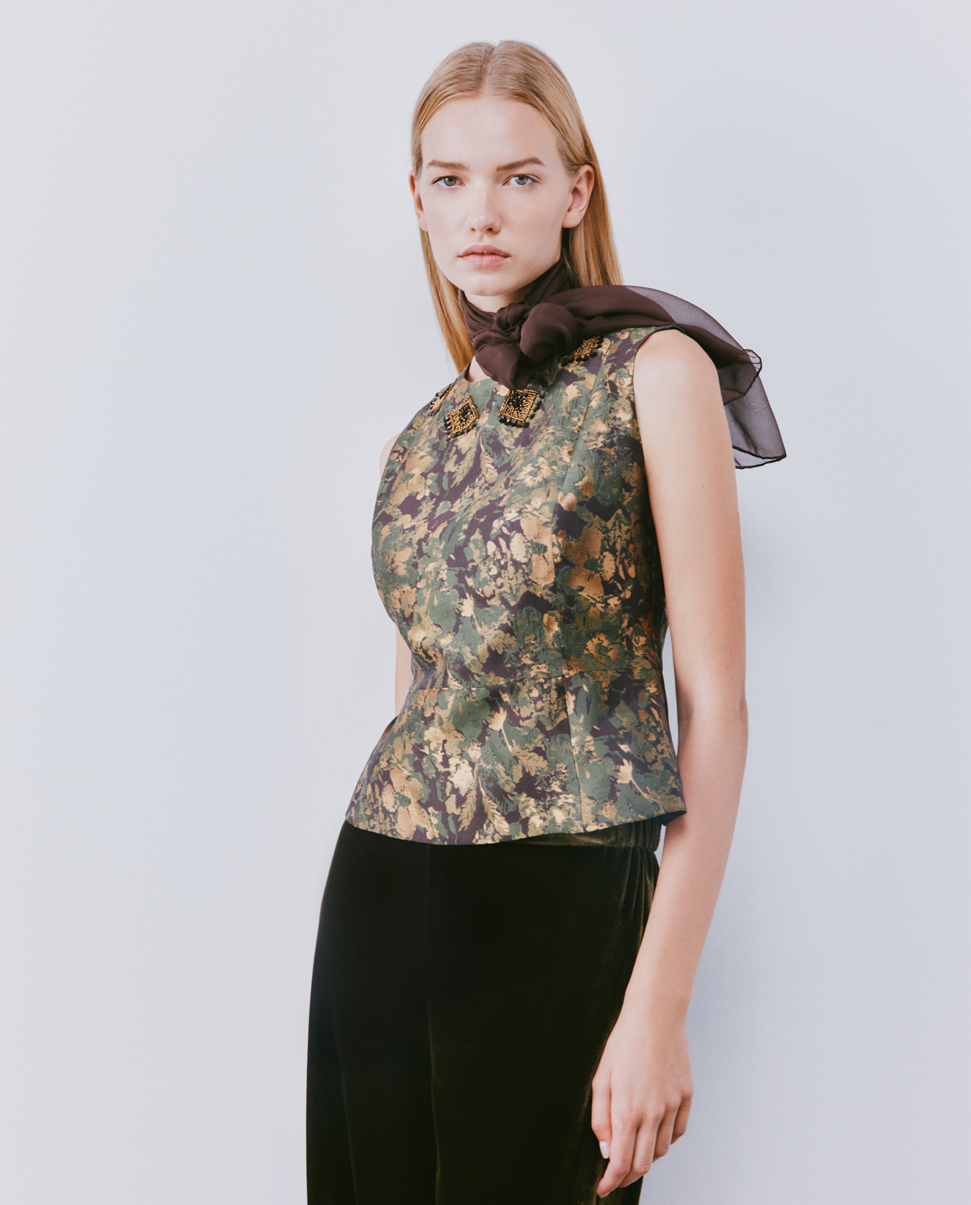 Top sin manga estampado de mujer - Woman Fiesta El Corte Inglés - Verde Verde-3