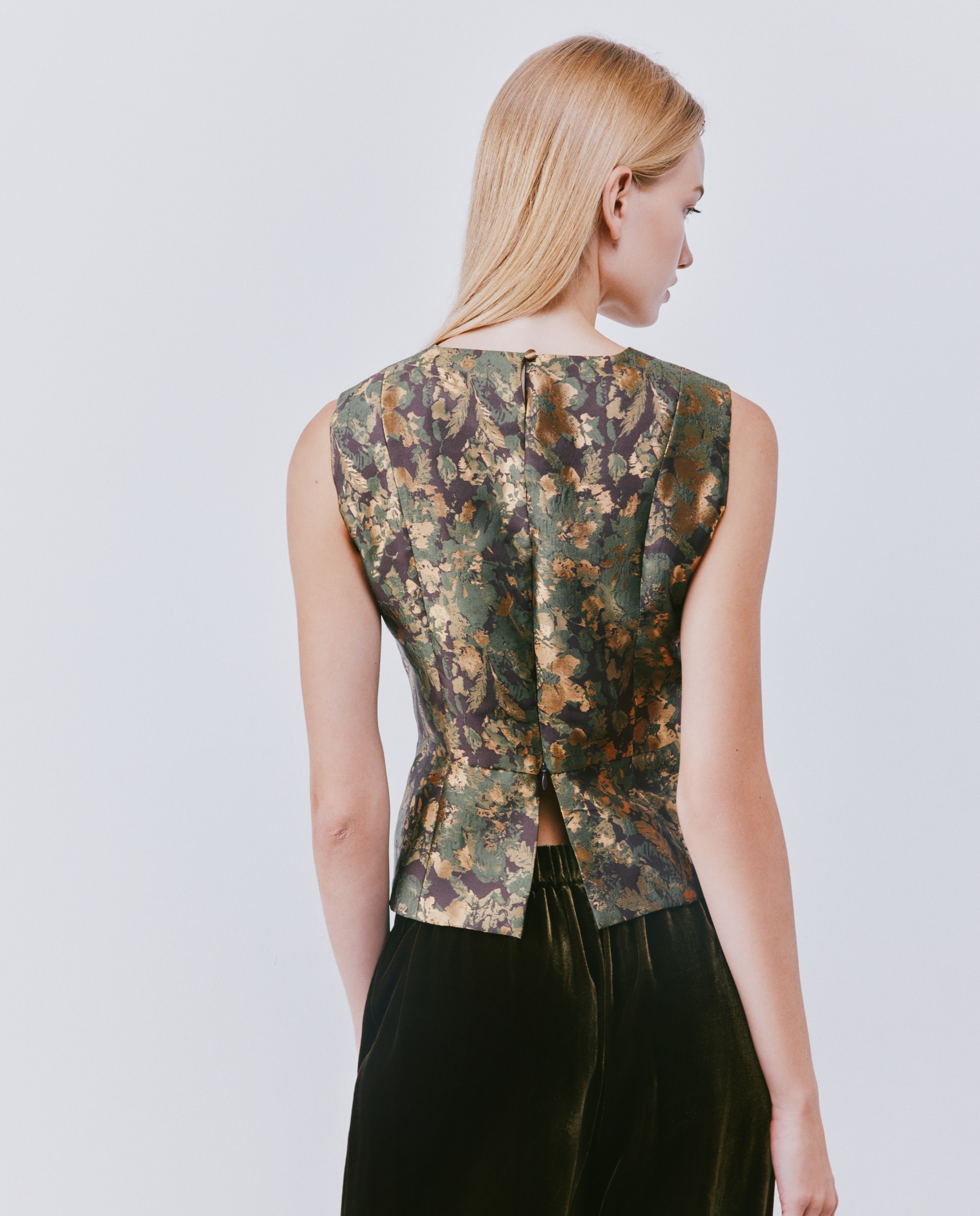 Top sin manga estampado de mujer - Woman Fiesta El Corte Inglés - Verde Verde-4