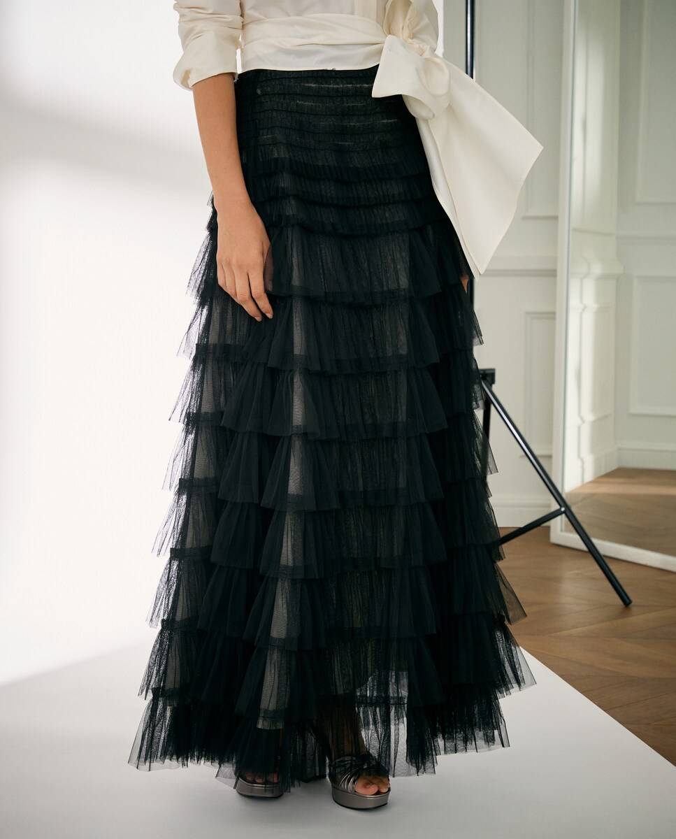Falda midi de tul · Woman Fiesta El Corte Inglés · El Corte Inglés