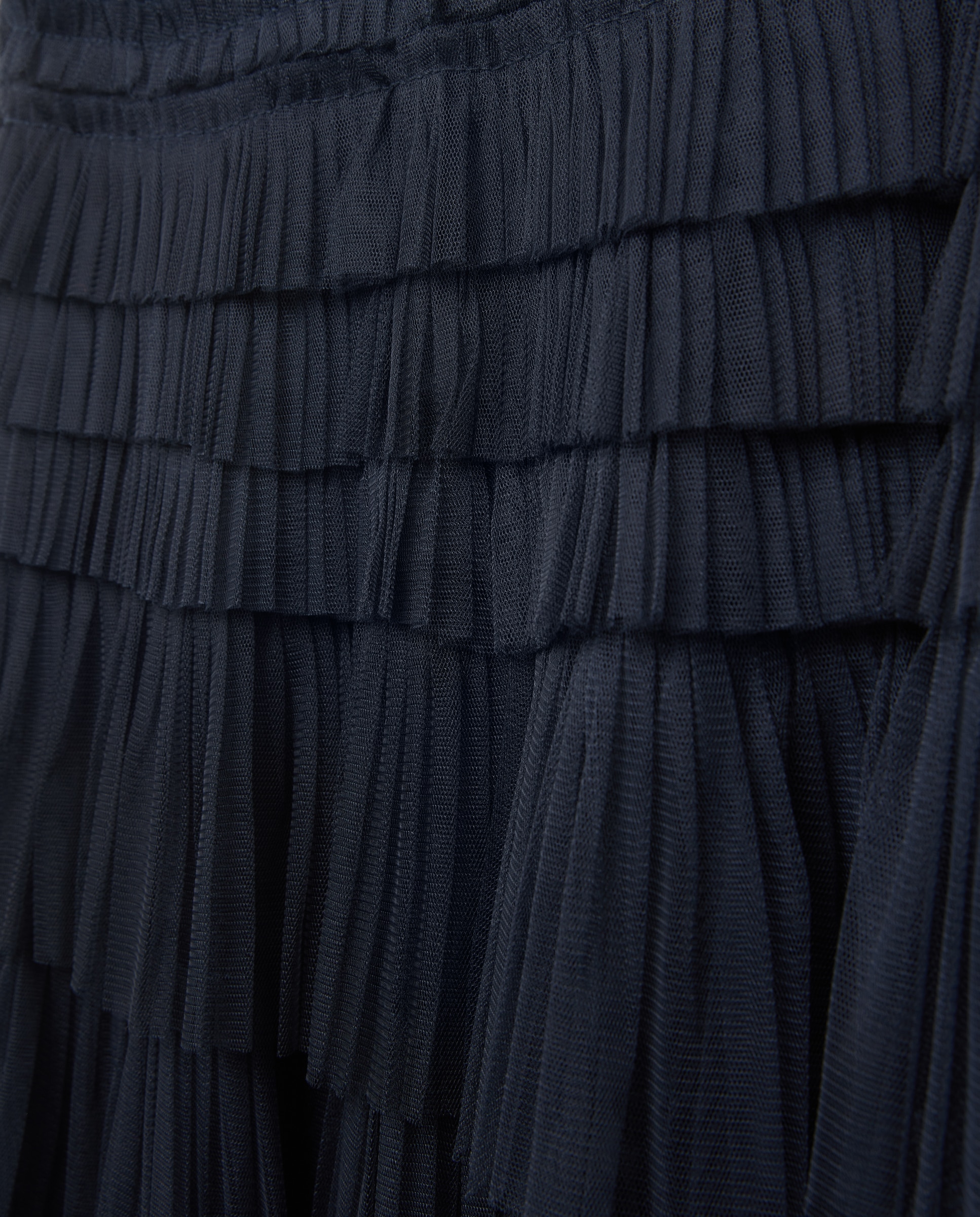Saia midi de tule Azul-marinho-5