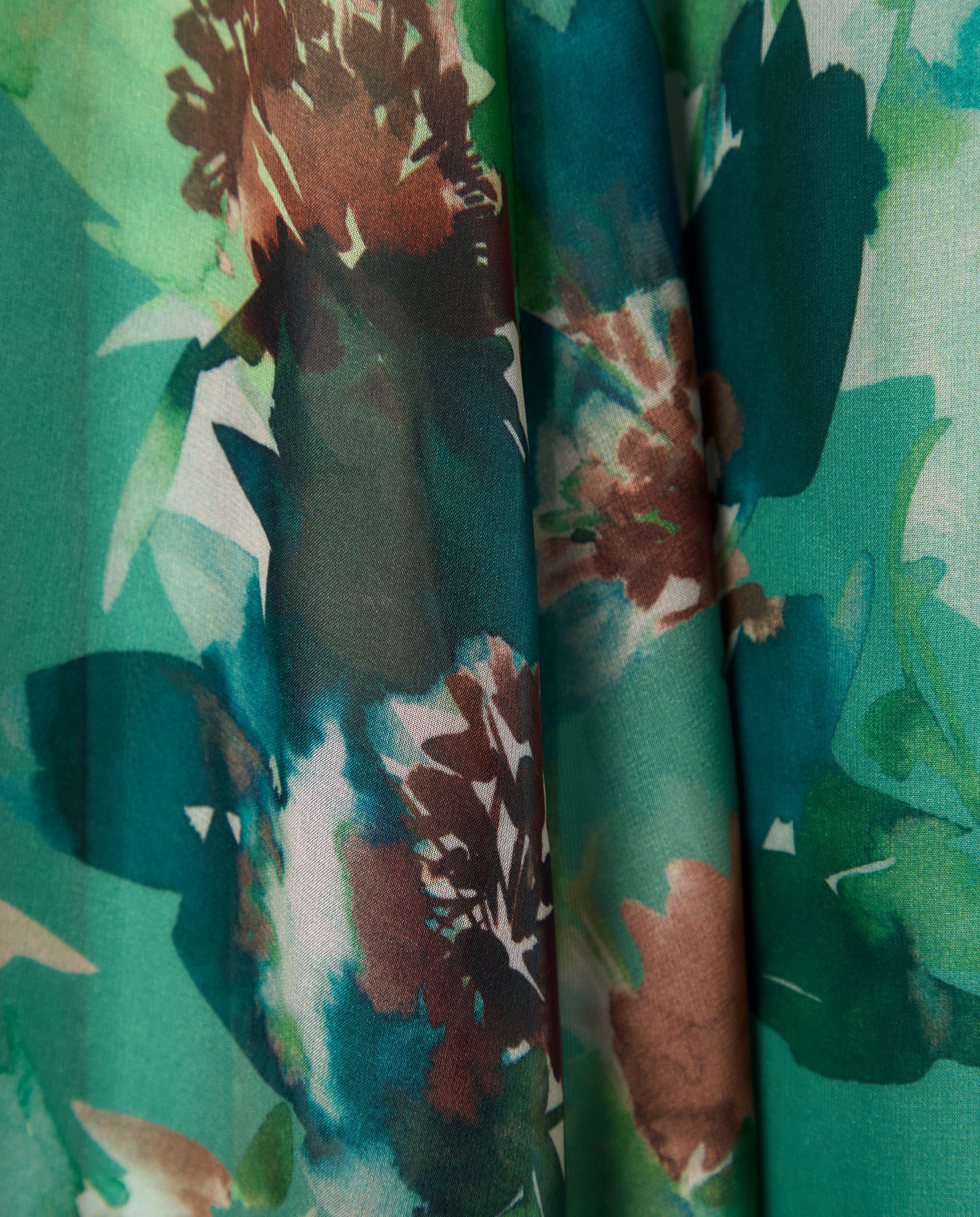 Saia de Chiffon Estampada Verde-5