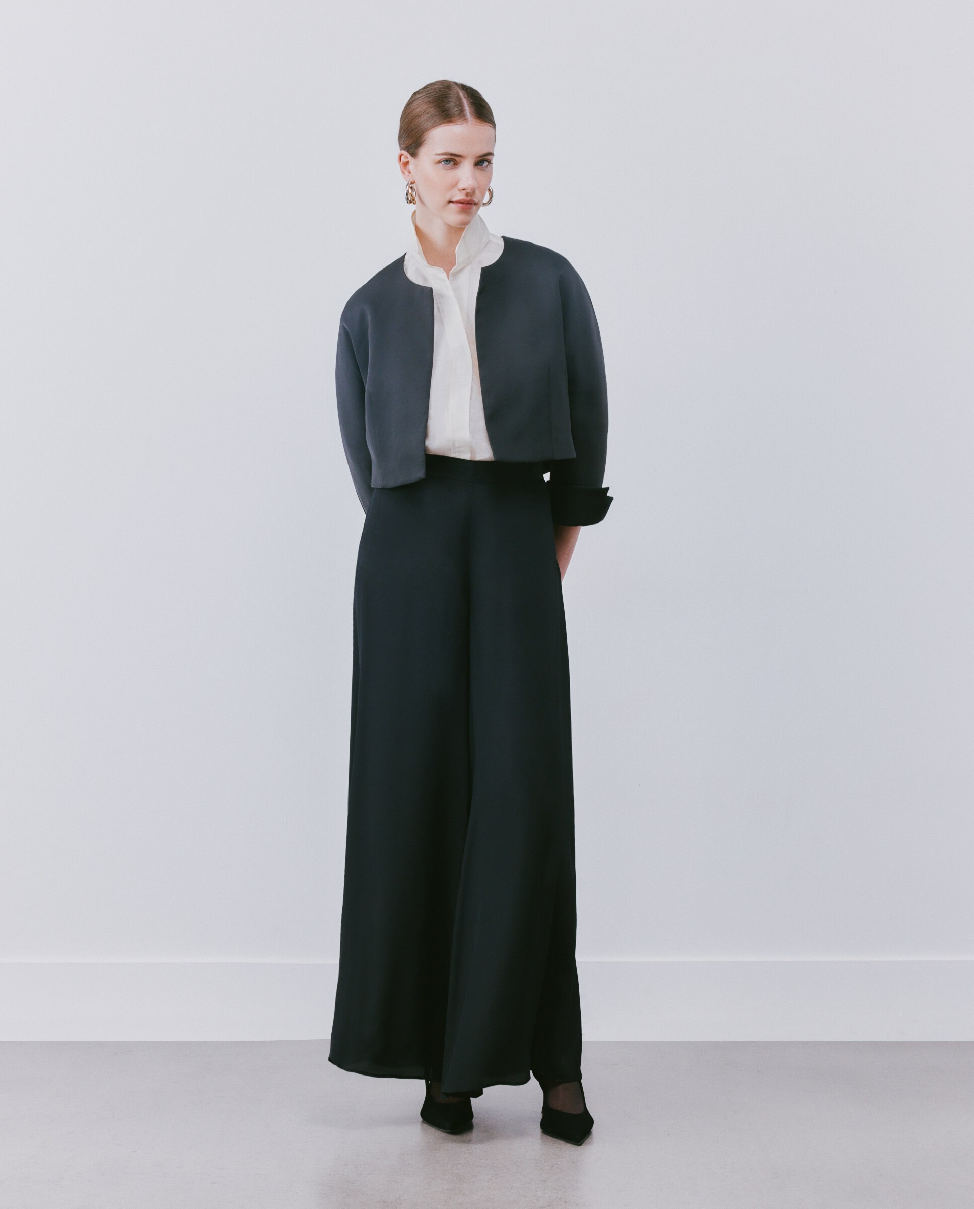 Bolero con cuello caja manga japonesa - Woman Fiesta El Corte Inglés - Negro Negro-2