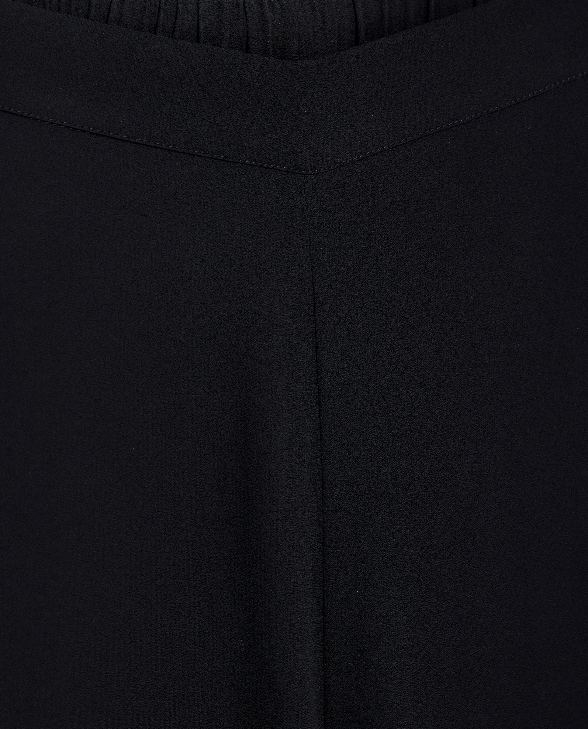 Calças Fluidas de Chiffon Preto-5