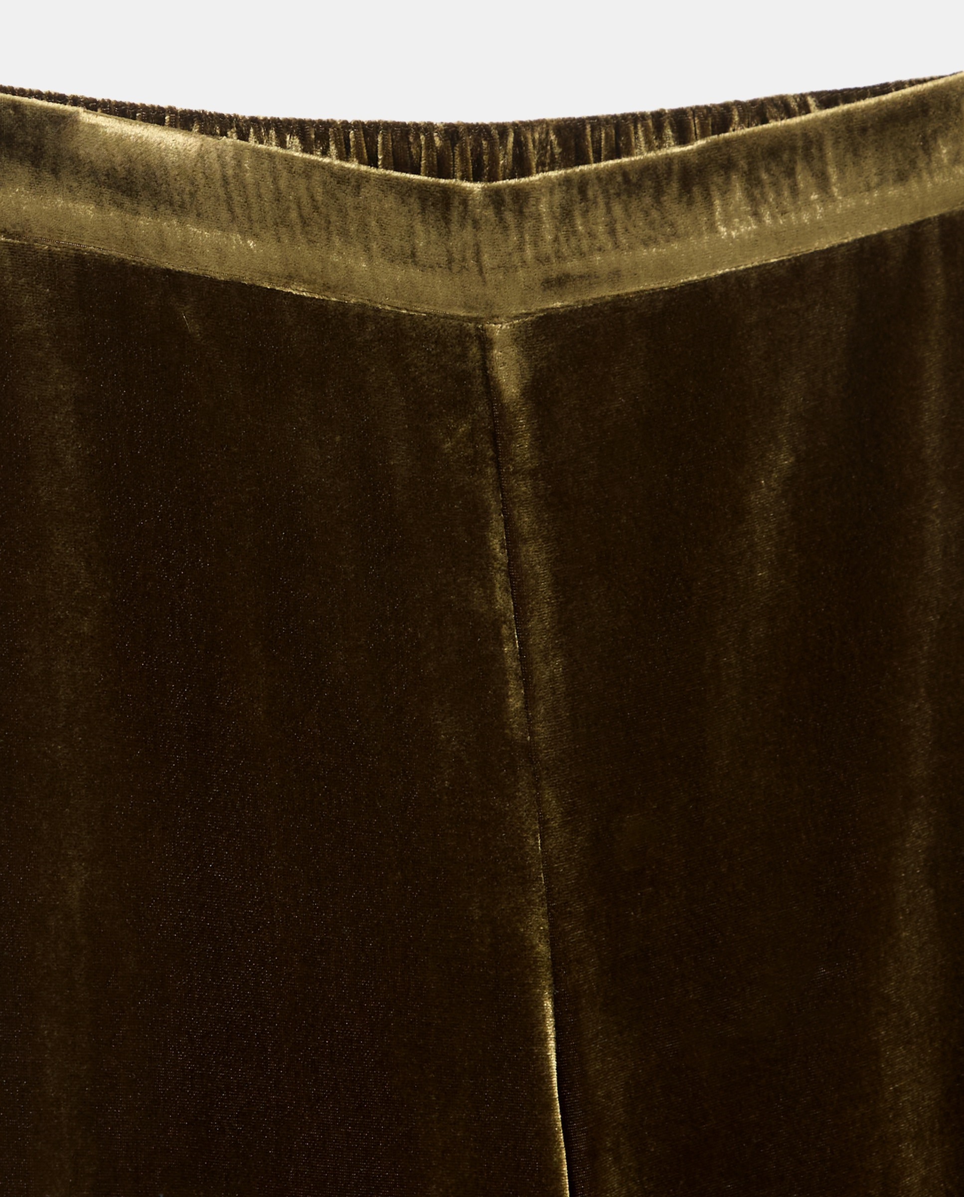 Pantalón recto de mujer de terciopelo - Woman Fiesta El Corte Inglés - 560 Oliva 560 Oliva-5