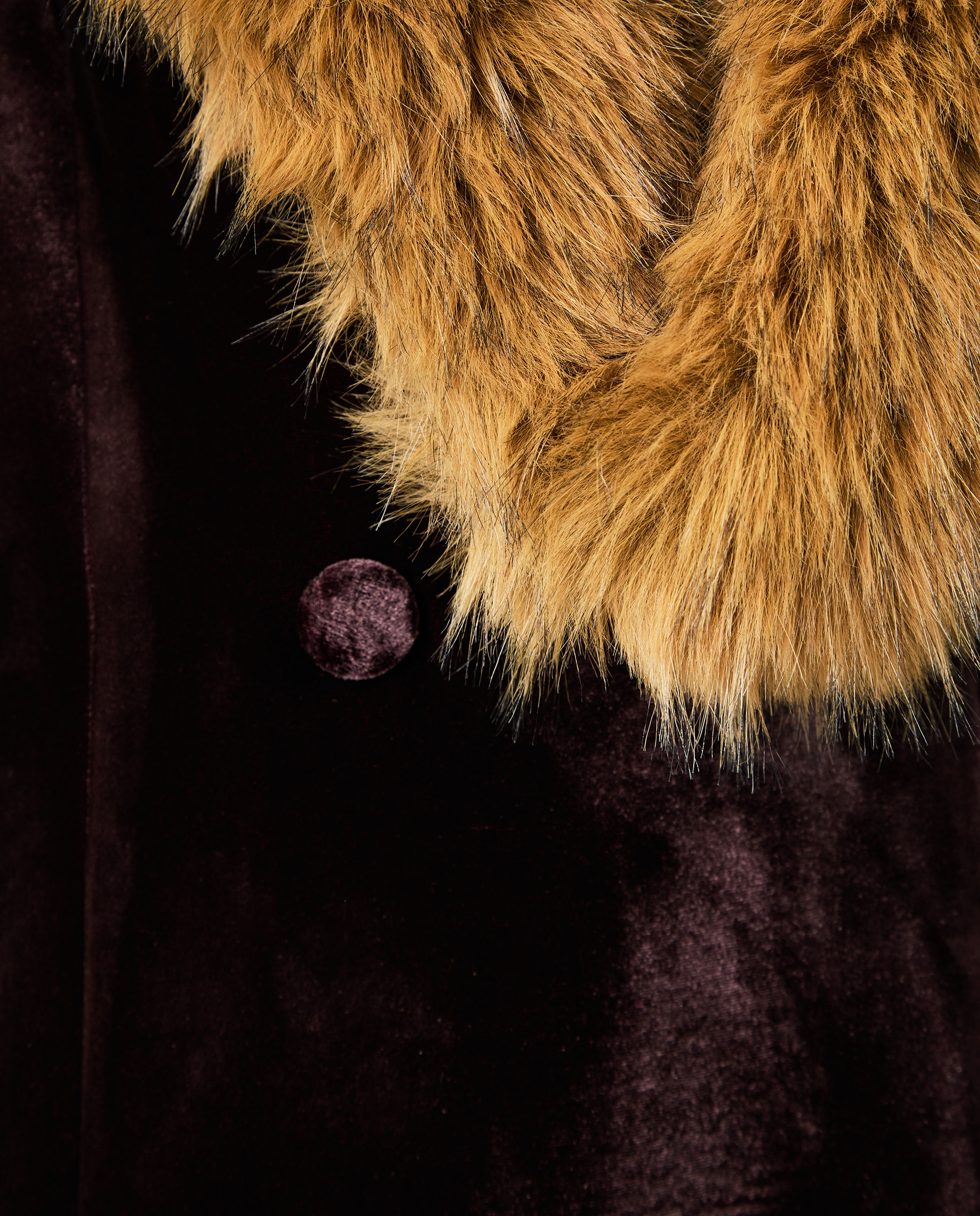 Sobretudo Curto Cintado de Veludo Bordeaux-6