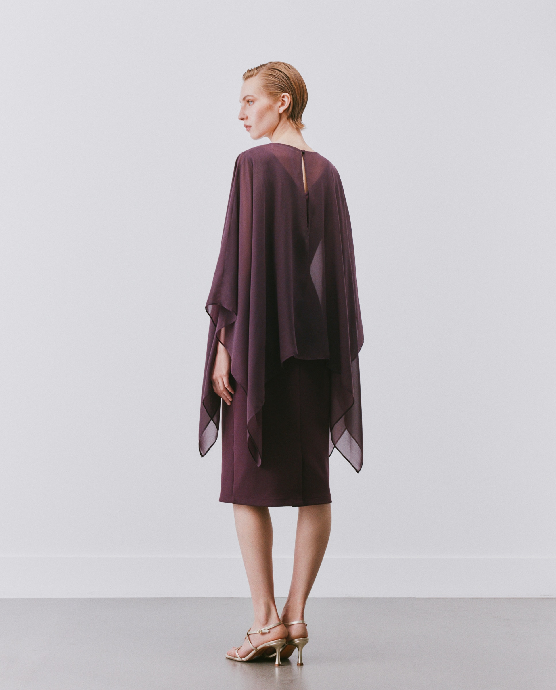 Vestido corto sin mangas liso de mujer - Woman Fiesta El Corte Inglés - 291 Berenjena 291 Berenjena-3