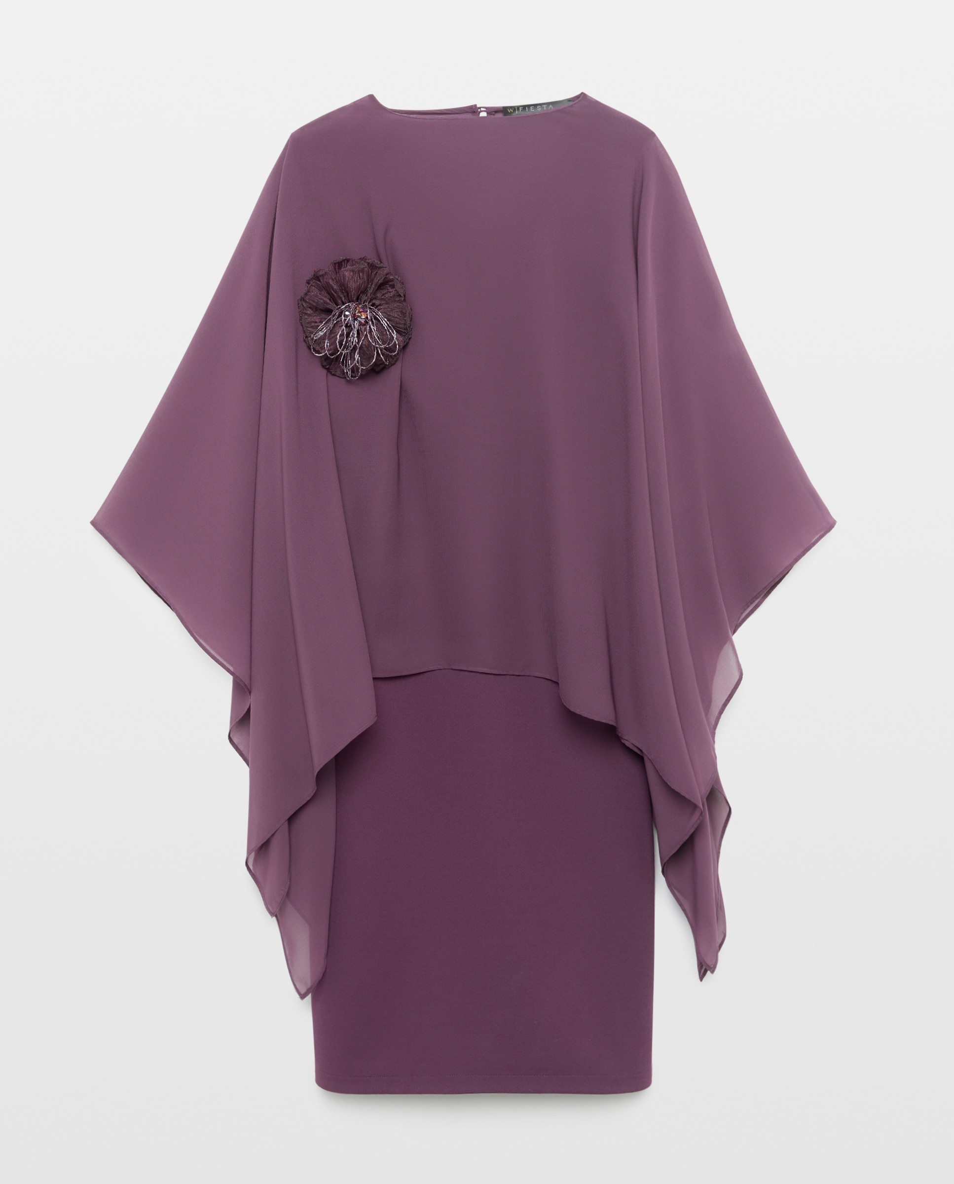 Vestido corto sin mangas liso de mujer - Woman Fiesta El Corte Inglés - 291 Berenjena 291 Berenjena-5