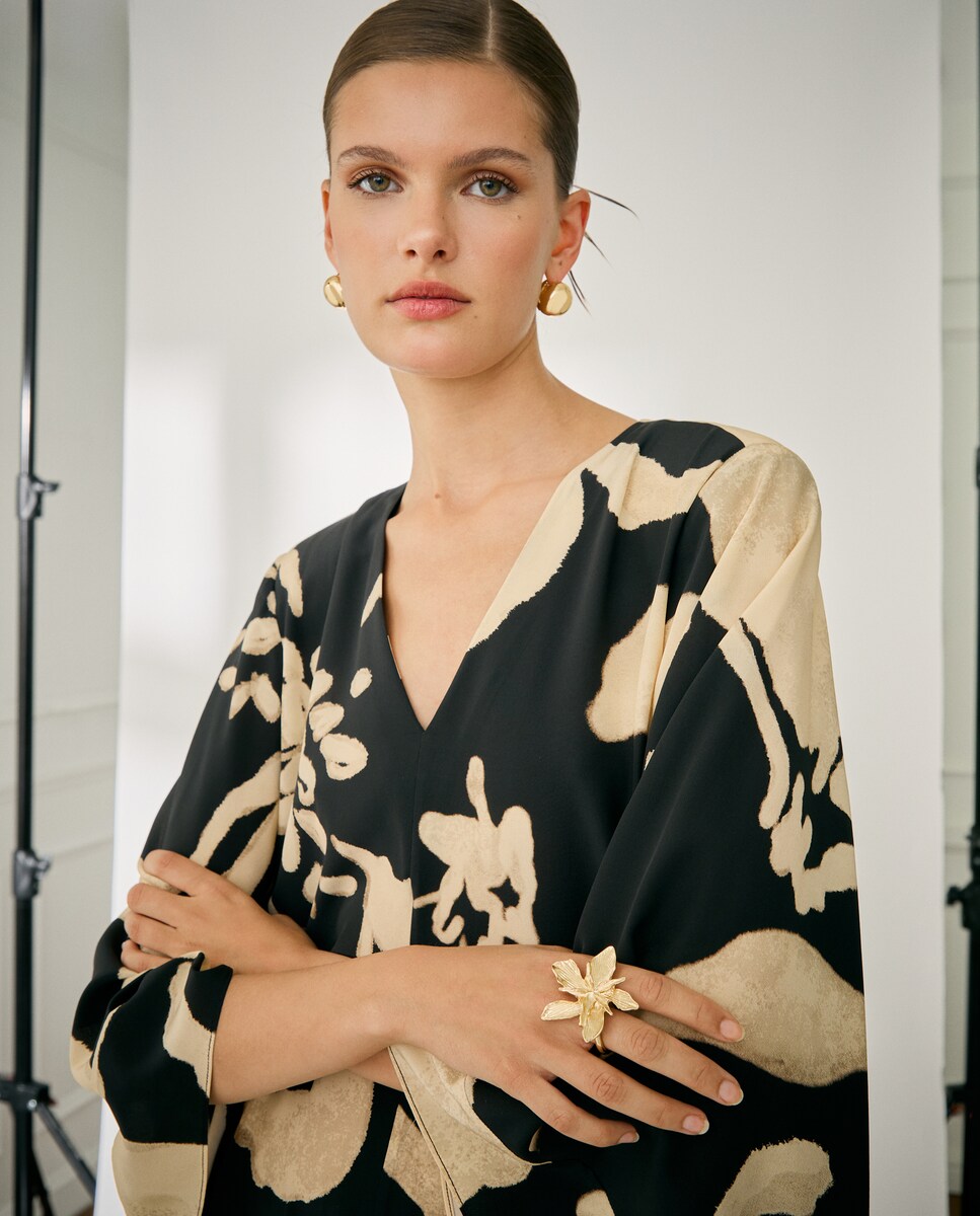 Vestido largo estampado de mujer · Woman Fiesta El Corte Inglés