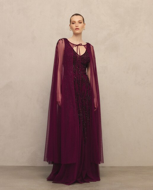 Vestido largo con pedrería