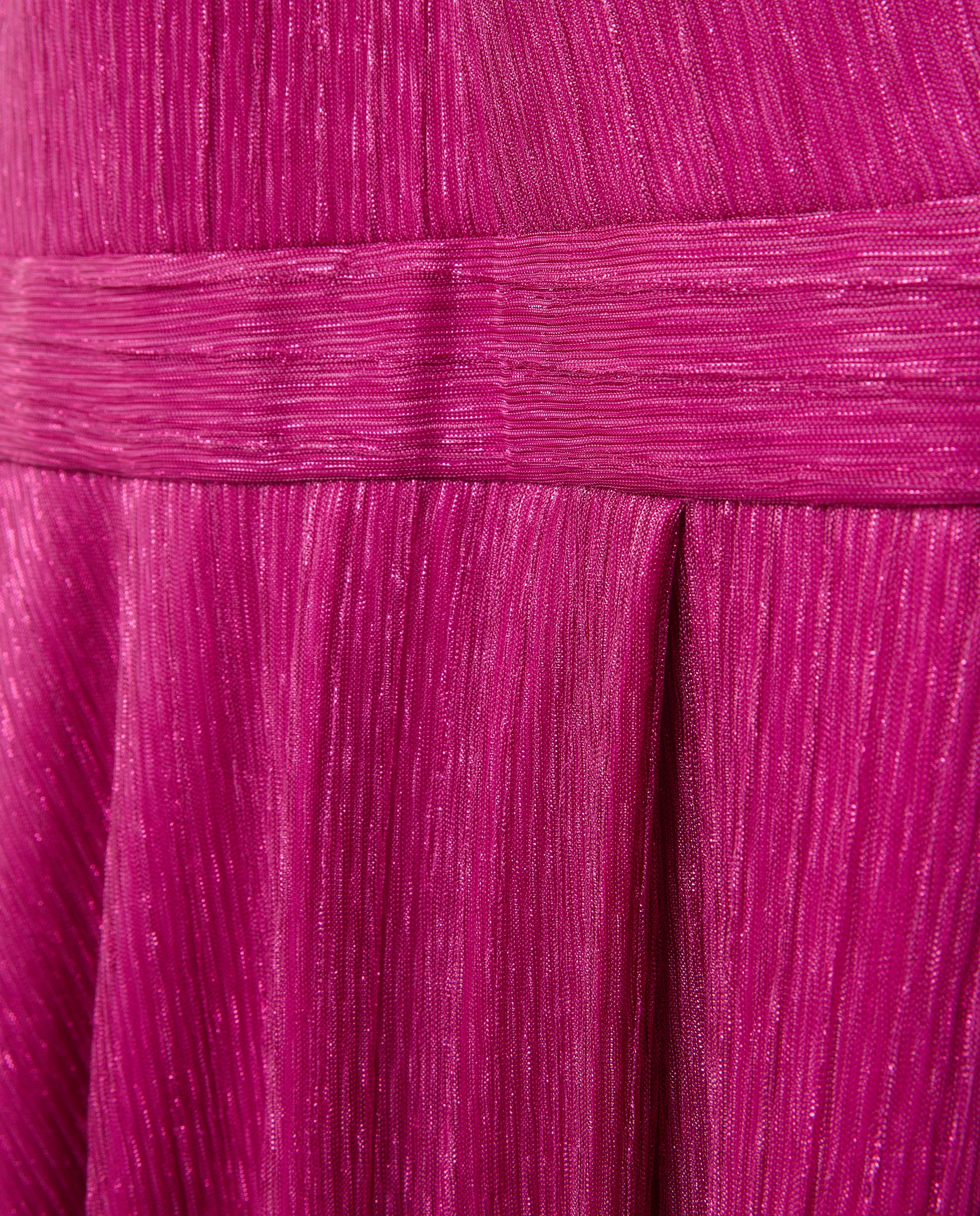 Vestido Comprido de Malha de Fio Metalizado Buganvília-5