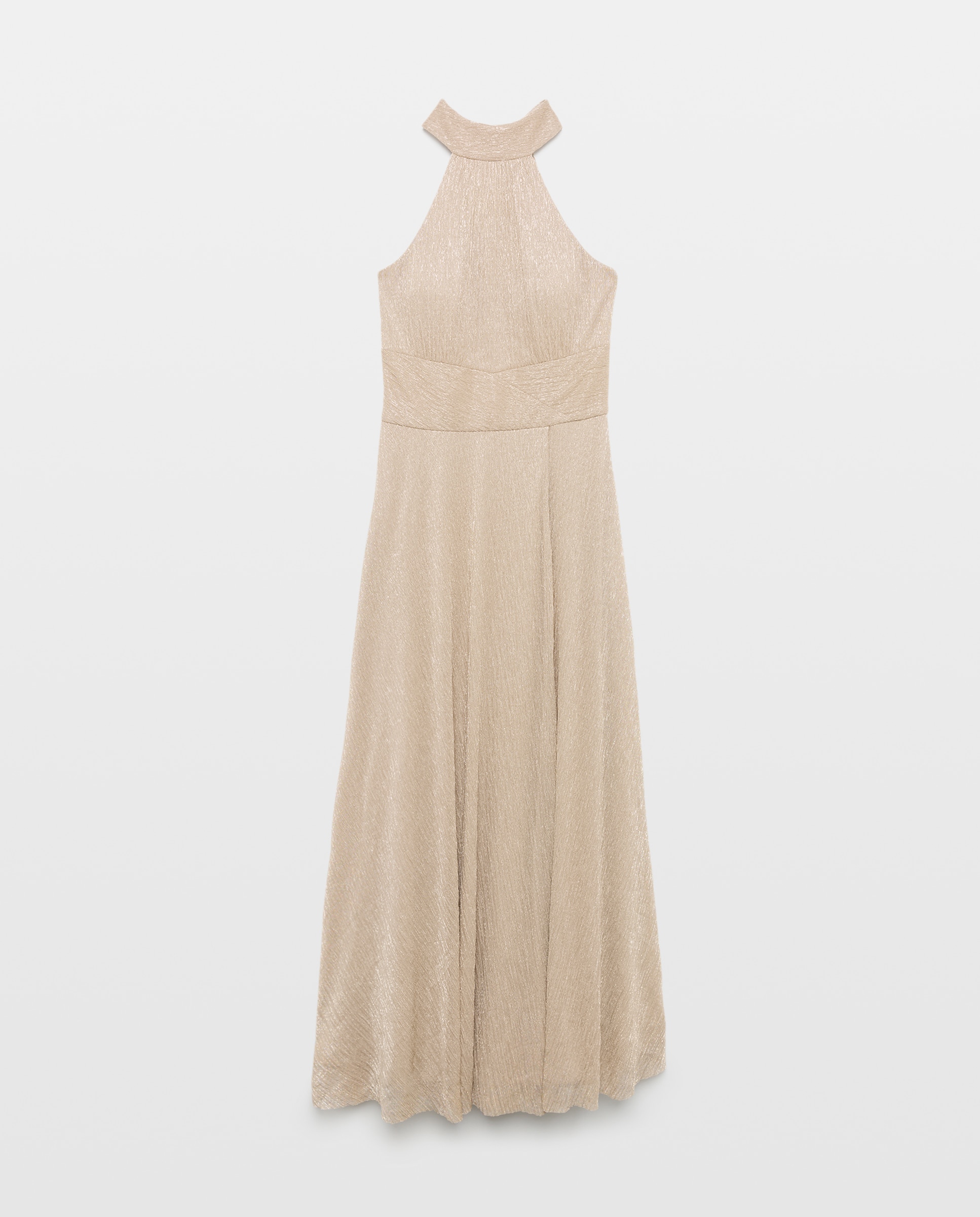 Vestido de mujer largo de punto lúrex - Woman Fiesta El Corte Inglés - 390 Oro 390 Oro-5