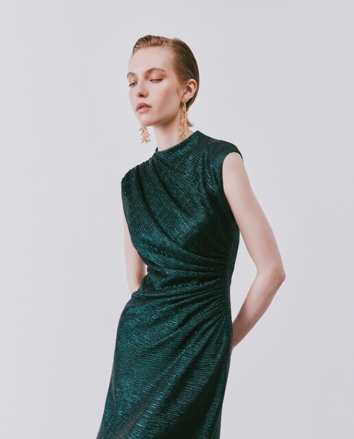 Vestido largo sin mangas de mujer