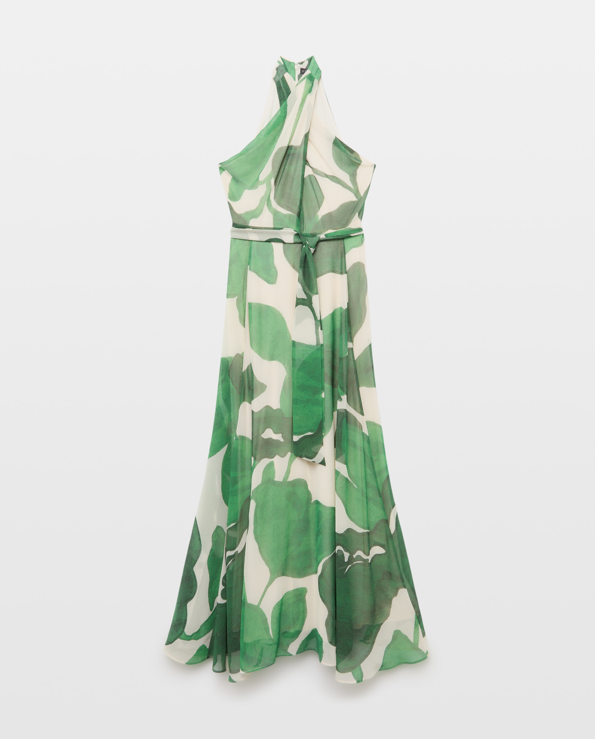 Vestido largo con cuello halter - Woman Fiesta El Corte Inglés - Verde Verde-4