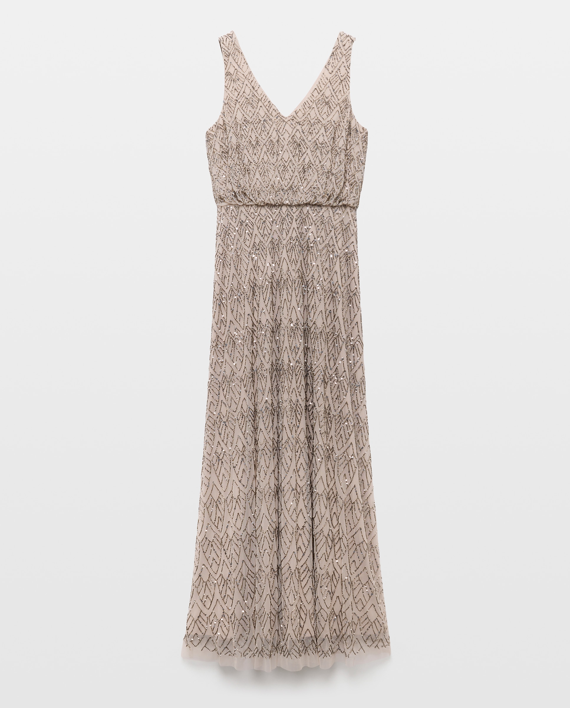 Imagen 5 de Vestido largo liso sin mangas de mujer - Woman Fiesta El Corte Inglés - Gris claro Gris claro