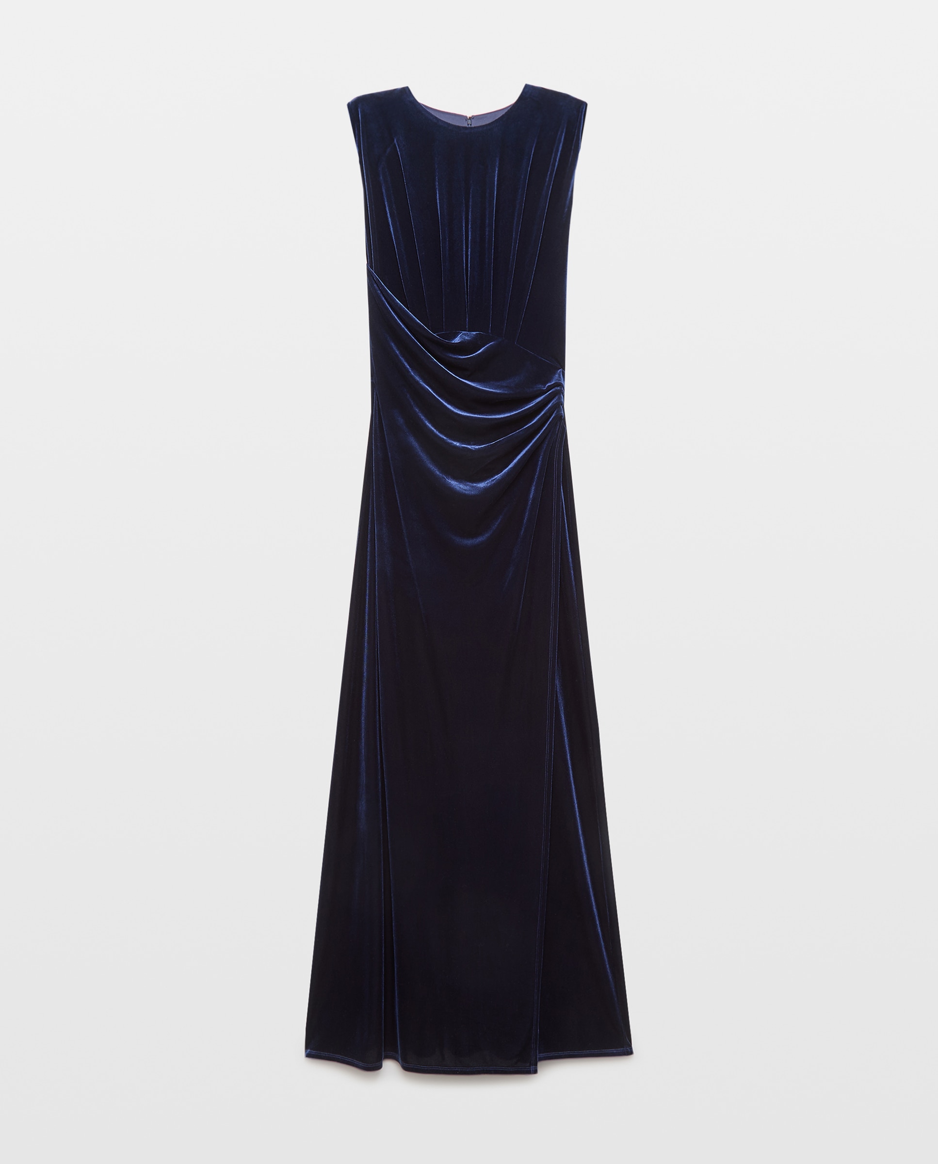 Vestido Comprido sem Mangas 430 Azul Escuro-4
