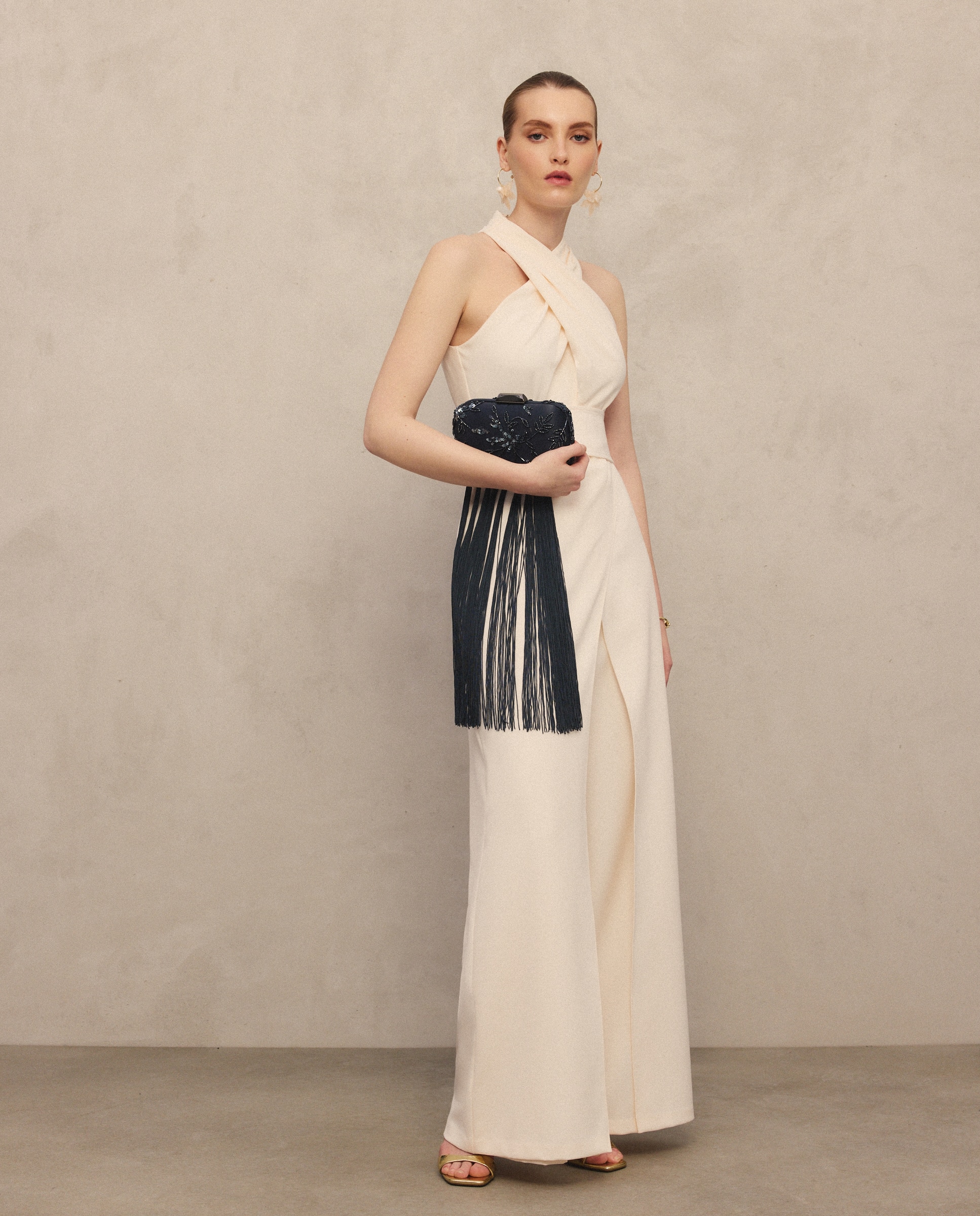 Mono de mujer halter y sobrefalda - Woman Fiesta El Corte Inglés - Blanco Blanco-1