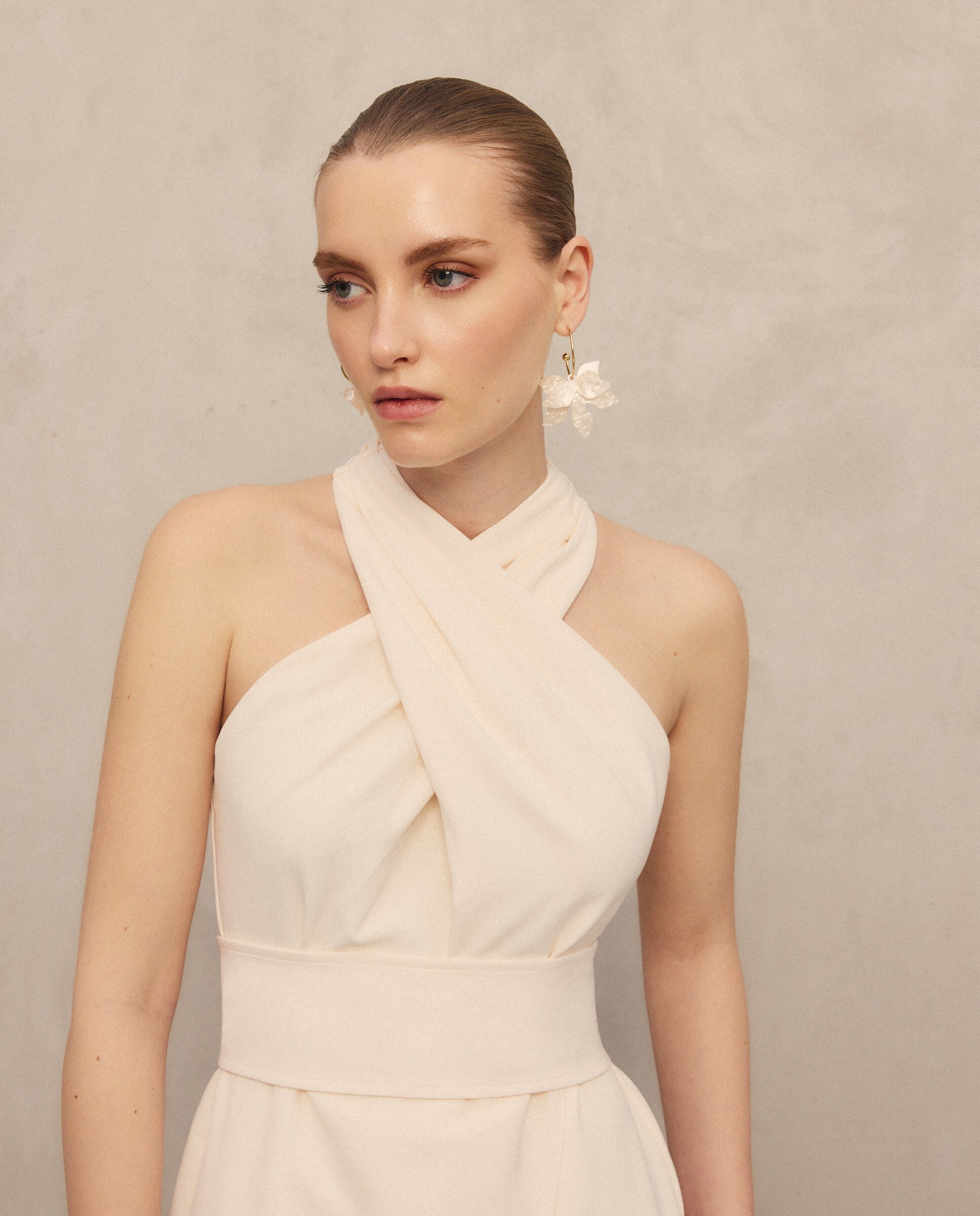 Mono de mujer halter y sobrefalda - Woman Fiesta El Corte Inglés - Blanco Blanco-3