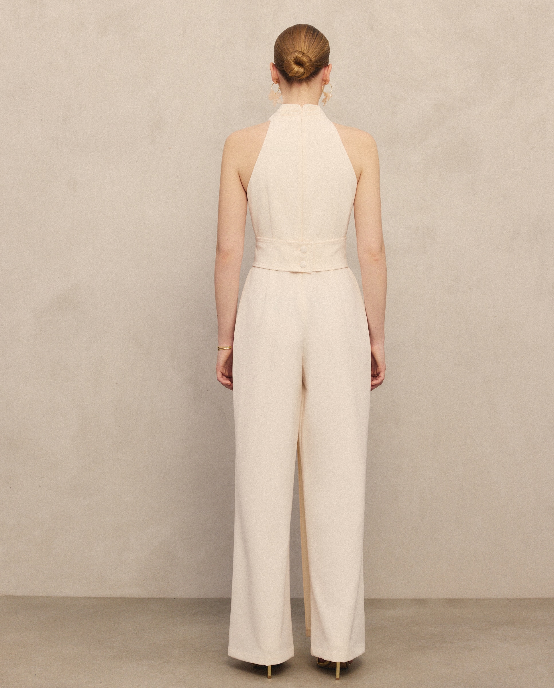 Mono de mujer halter y sobrefalda - Woman Fiesta El Corte Inglés - Blanco Blanco-4