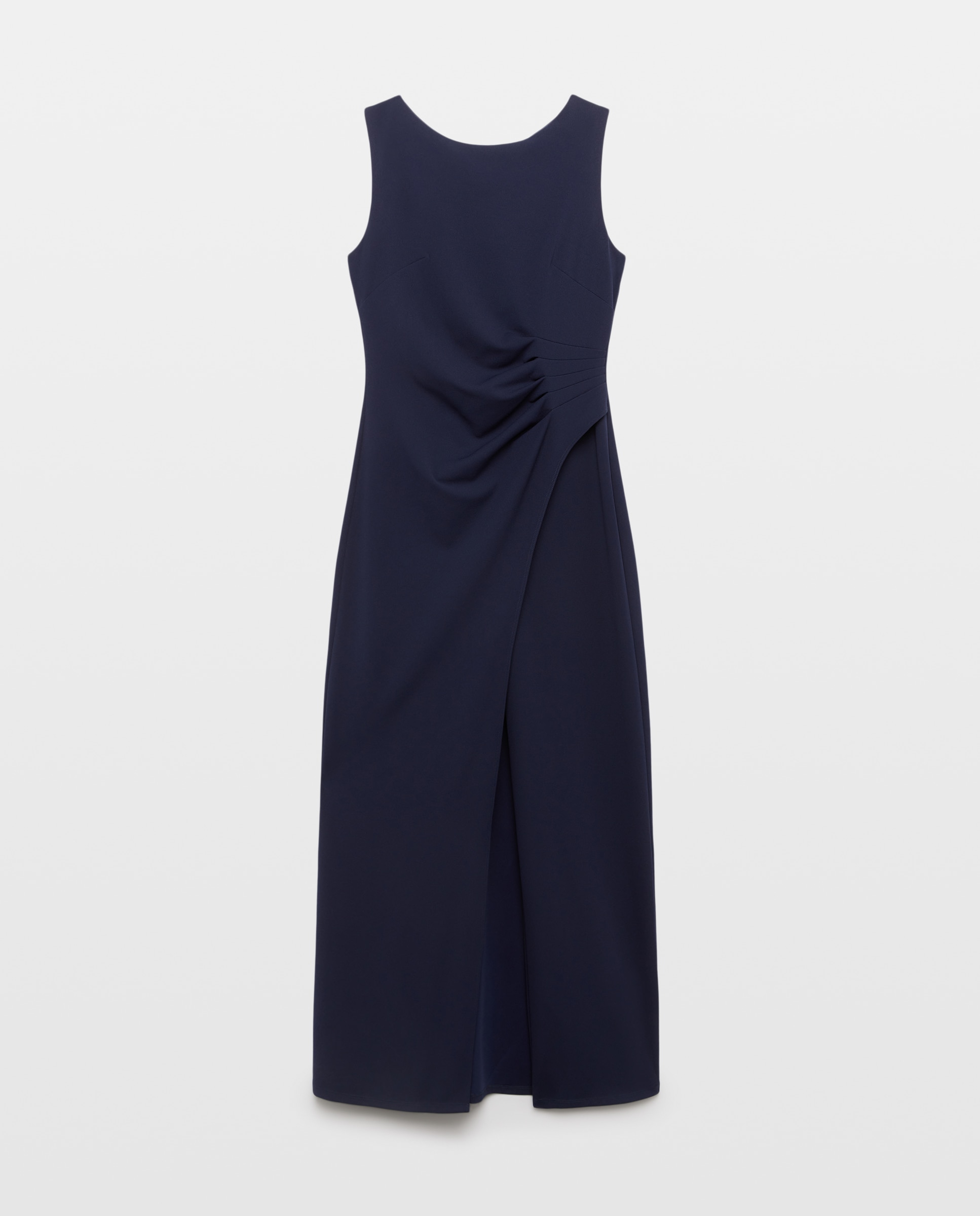 Mono sin mangas de mujer con cuello caja y sobrefalda - Woman Fiesta El Corte Inglés - Azul marino Azul marino-5