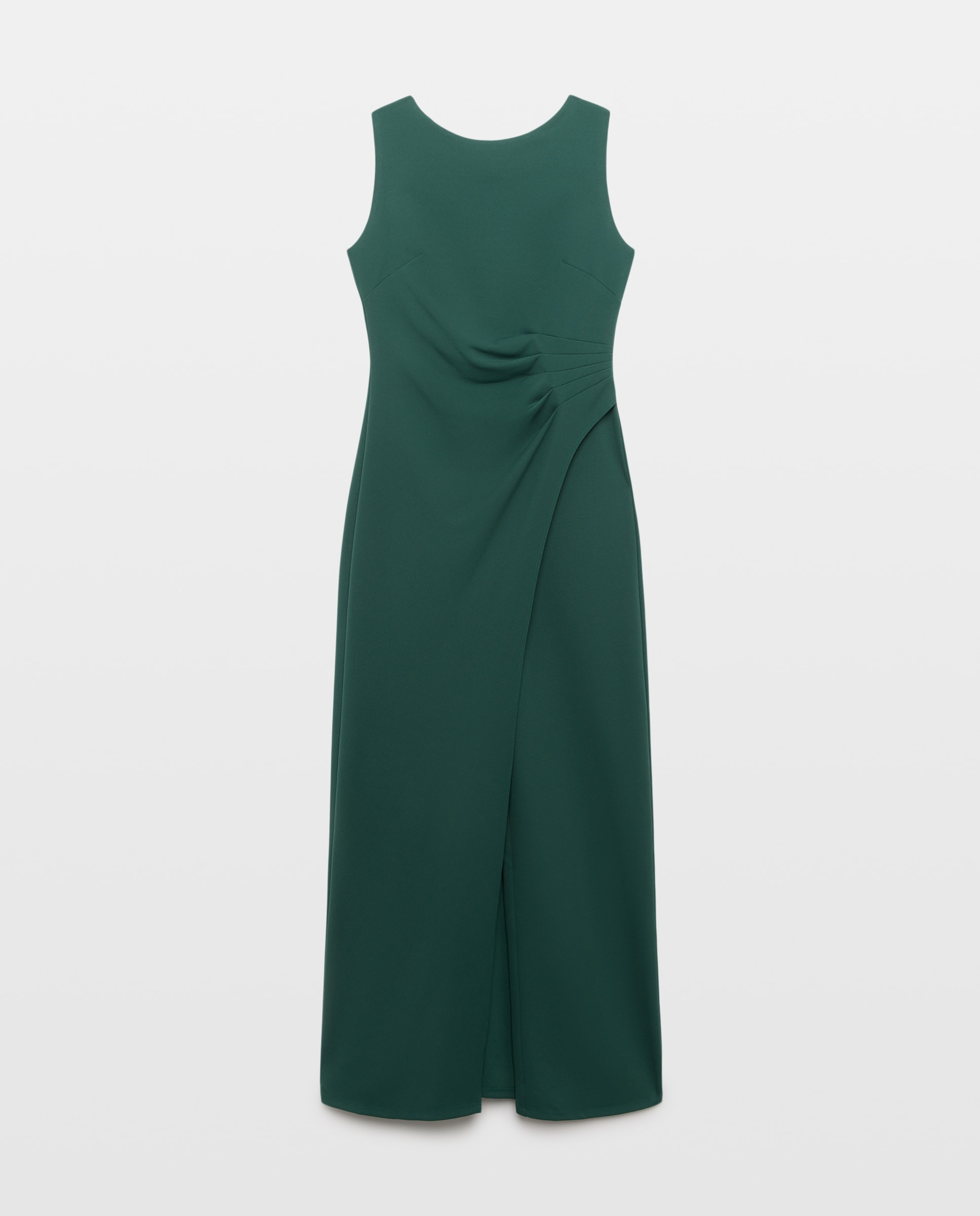 Mono sin mangas de mujer con cuello caja y sobrefalda - Woman Fiesta El Corte Inglés - Verde Verde-4