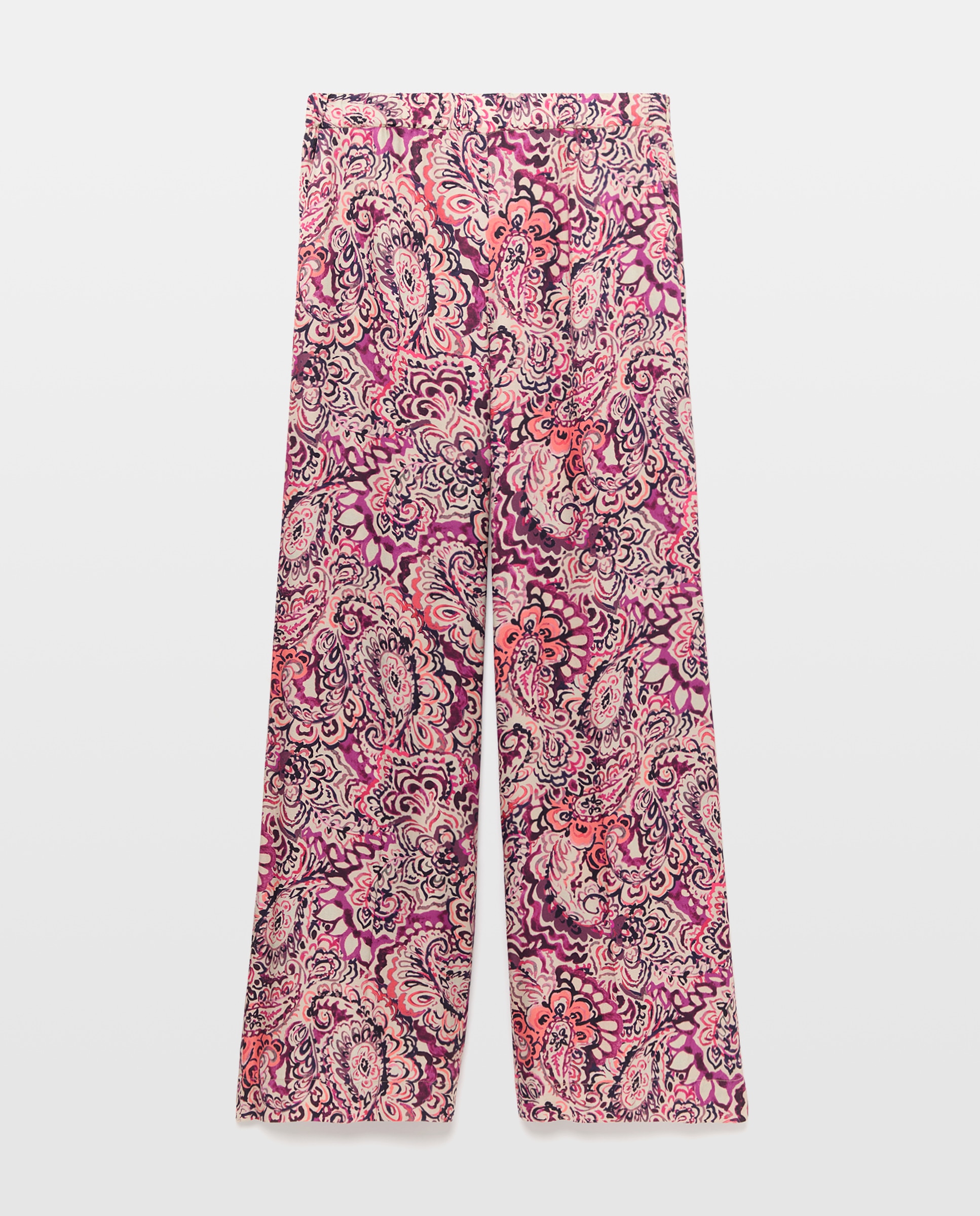 Conjunto com Estampado de Caxemira Vermelho-5
